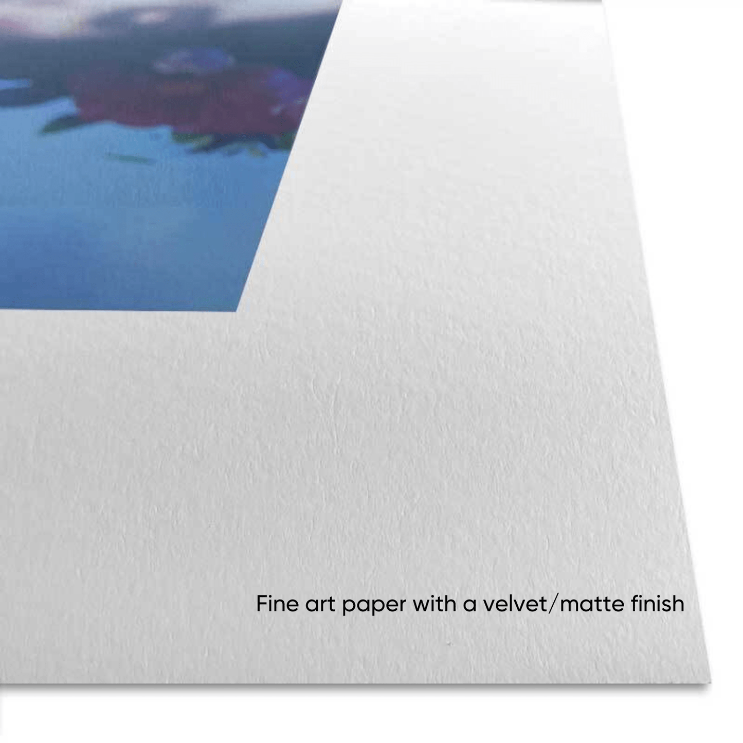 Fine art paper with a velvet/matte finish.