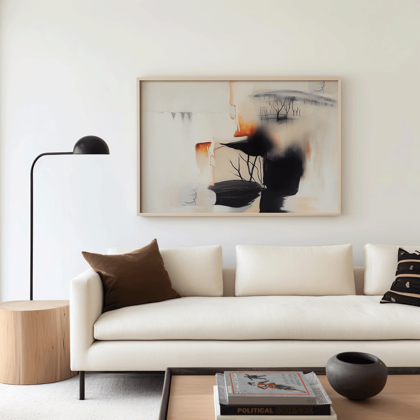 Abstract Black Orange Wall Art | Canvas Art, Art Prints & Framed Canvas - Buy Wall Art