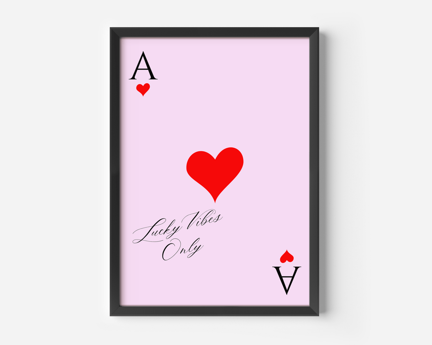 Ace of Hearts Pink Red Wall Art | Canvas Art, Art Prints & Framed Canvas - Buy Wall Art