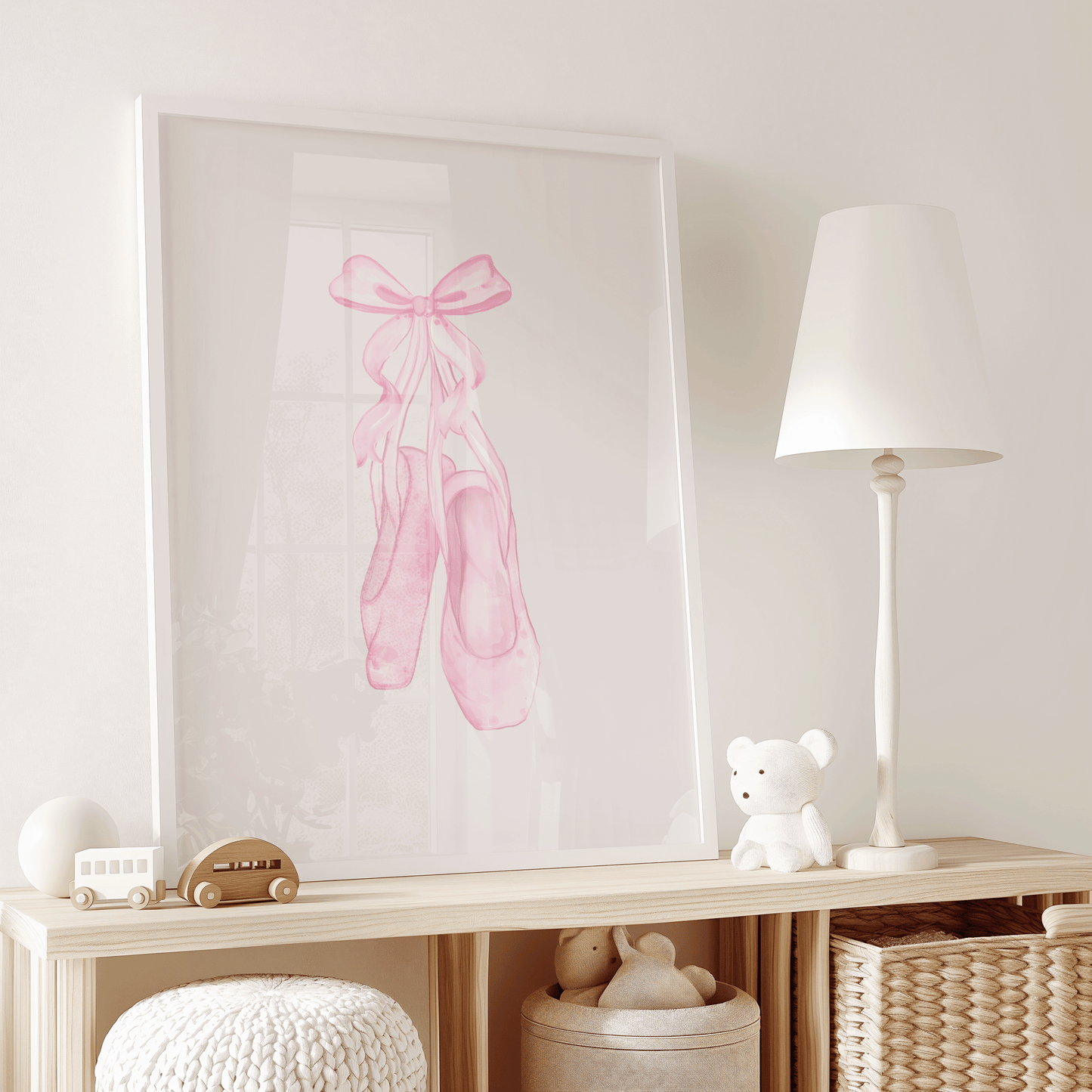 Ballet Slippers Nursery Wall Art | Canvas Art, Art Prints & Framed Canvas - Buy Wall Art