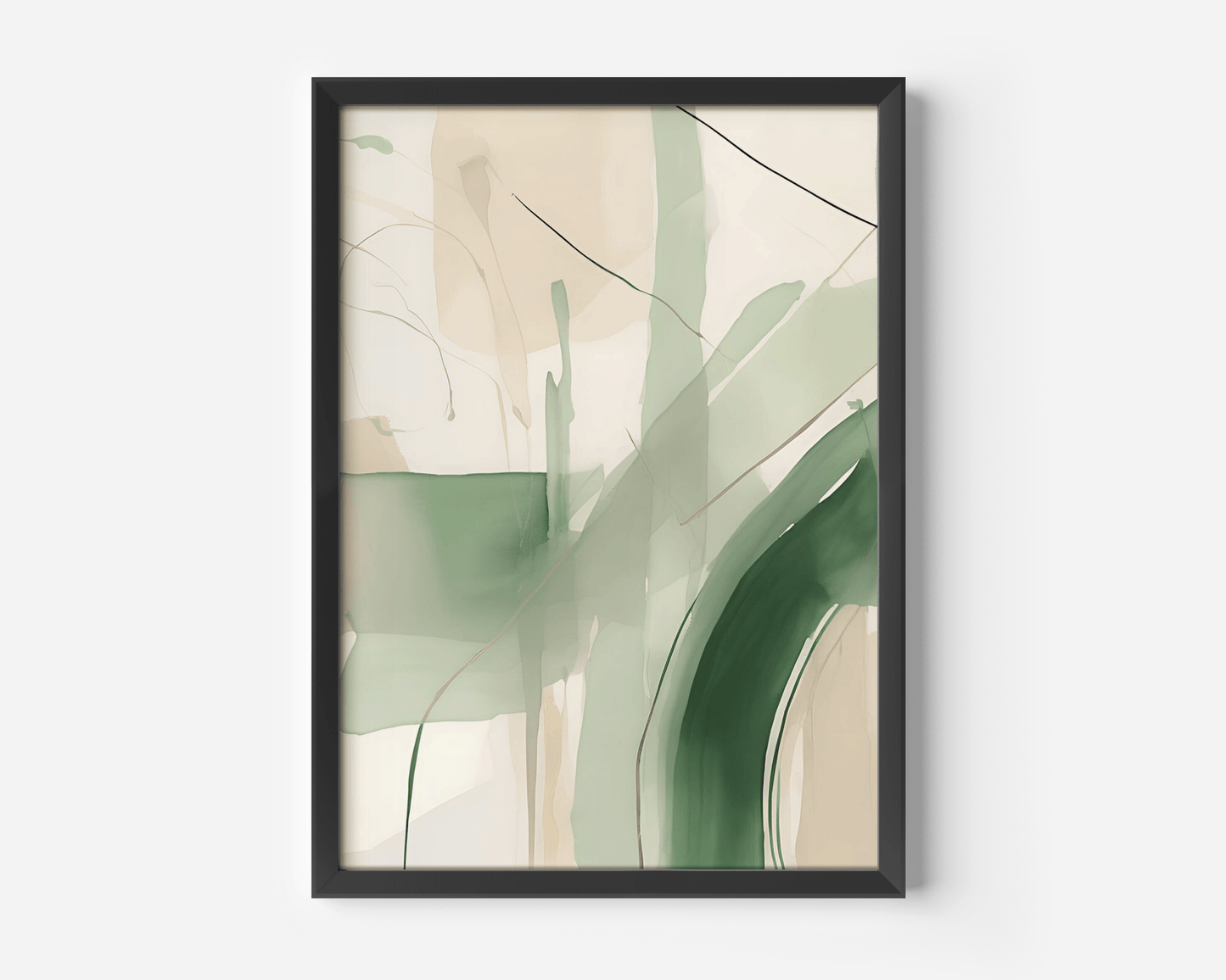Beige Green Watercolor Abstract | Canvas Art, Art Prints & Framed Canvas - Buy Wall Art
