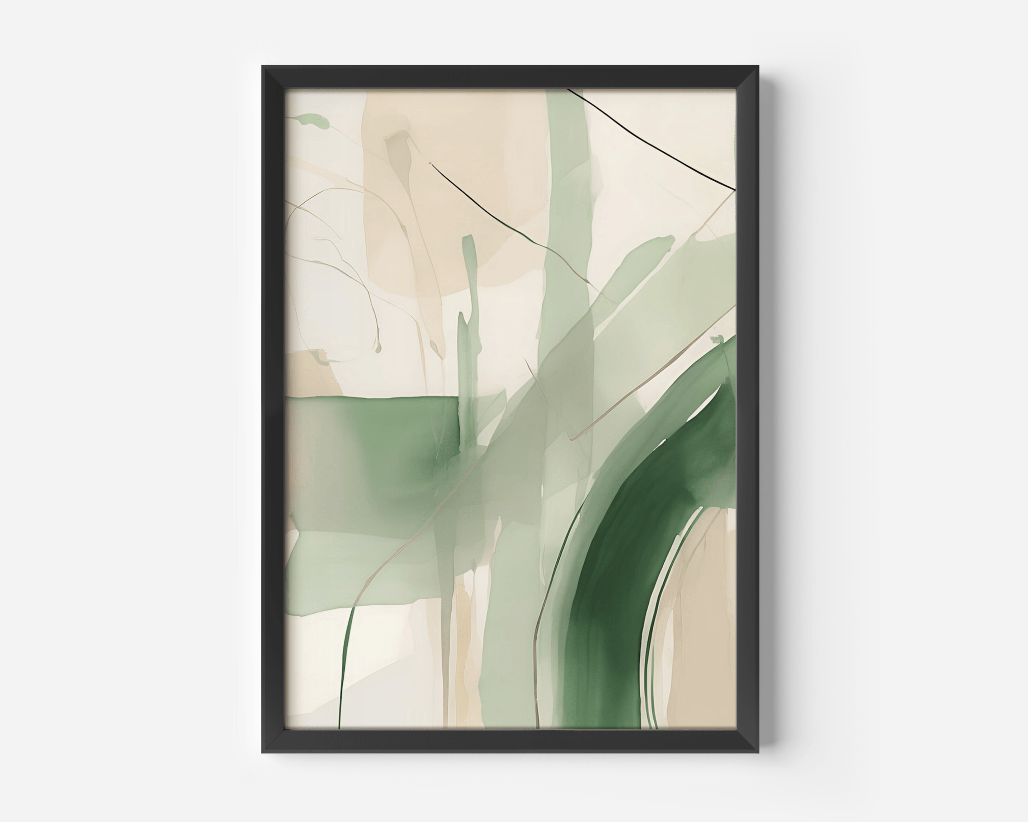 Beige Green Watercolor Abstract | Canvas Art, Art Prints & Framed Canvas - Buy Wall Art