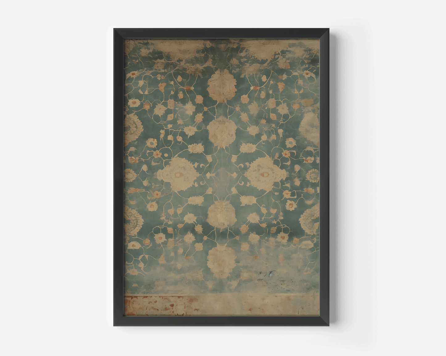 Botanical Textile Tapestry Art - Blue and Beige | Canvas Art, Art Prints & Framed Canvas - Buy Wall Art