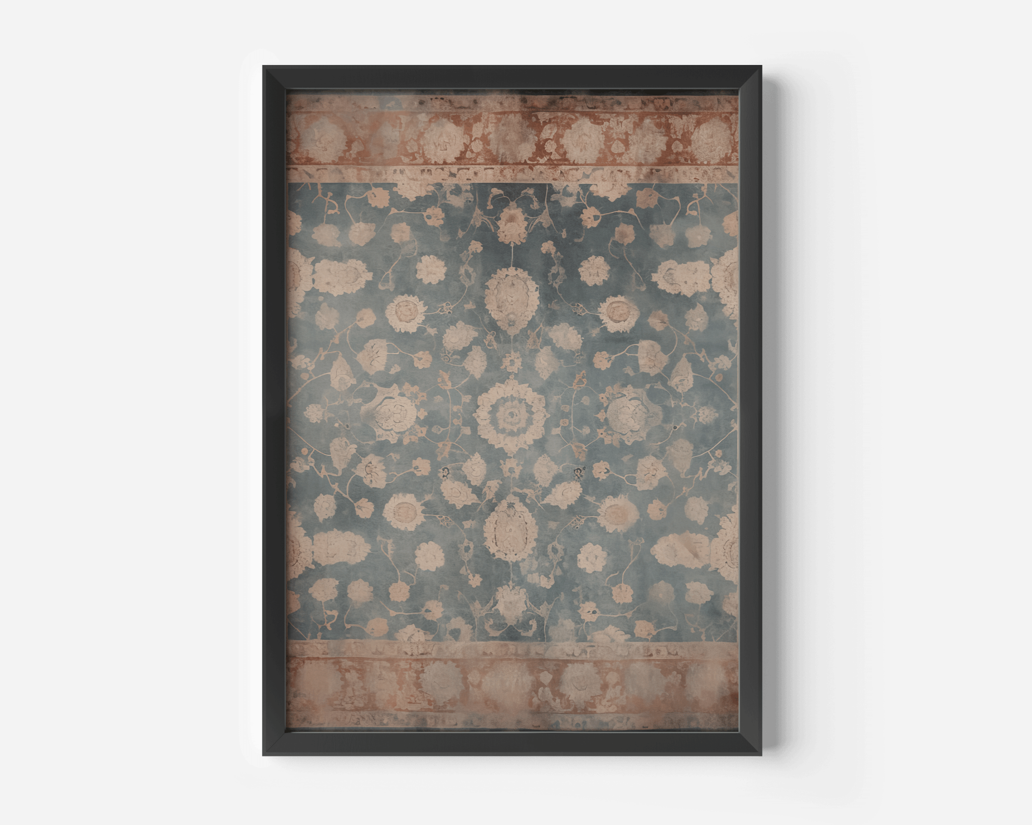 Botanical Textile Tapestry Art - Burgundy and Beige | Canvas Art, Art Prints & Framed Canvas - Buy Wall Art