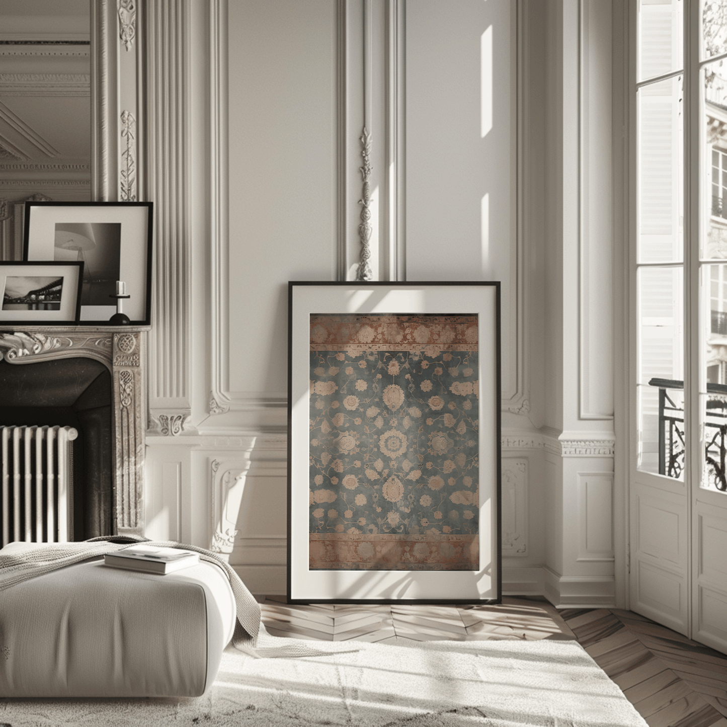 Botanical Textile Tapestry Art - Burgundy and Beige | Canvas Art, Art Prints & Framed Canvas - Buy Wall Art