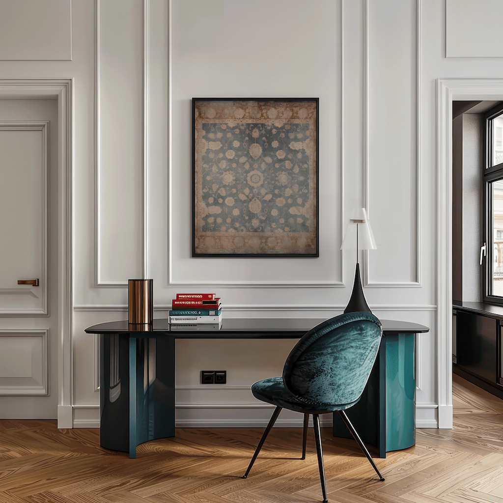 Botanical Textile Tapestry Art - Burgundy and Beige | Canvas Art, Art Prints & Framed Canvas - Buy Wall Art