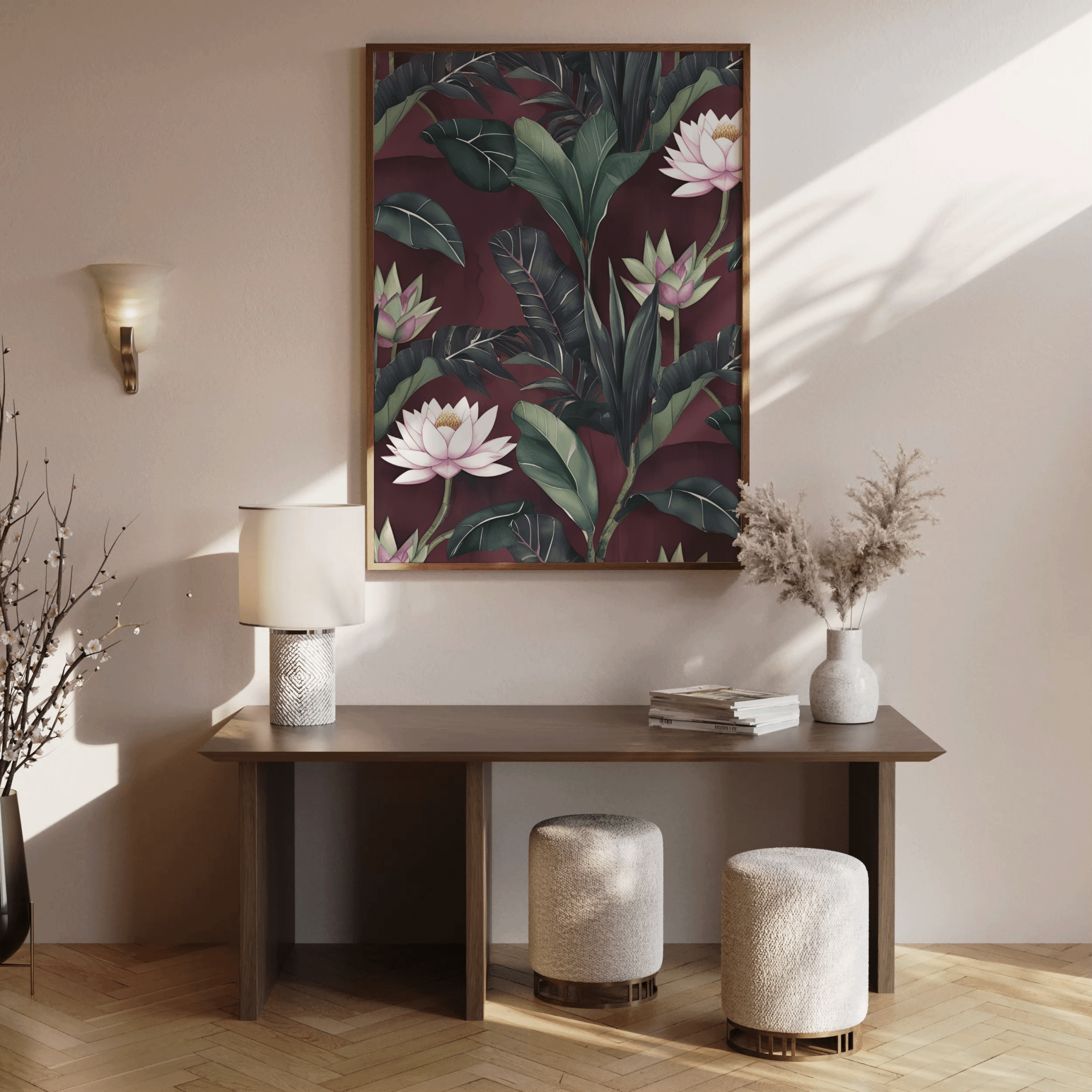 Burgundy Floral Wall Art | Canvas Art, Art Prints & Framed Canvas - Buy Wall Art