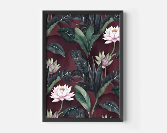 Burgundy Floral Wall Art | Canvas Art, Art Prints & Framed Canvas - Buy Wall Art