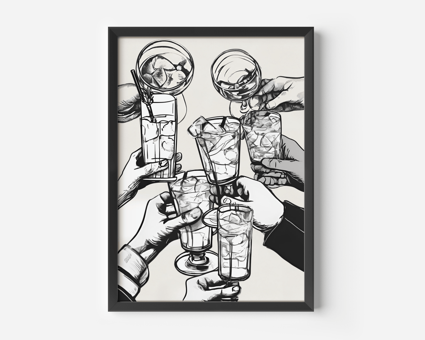 Cheers Bar Cart Wall Art | Canvas Art, Art Prints & Framed Canvas - Buy Wall Art