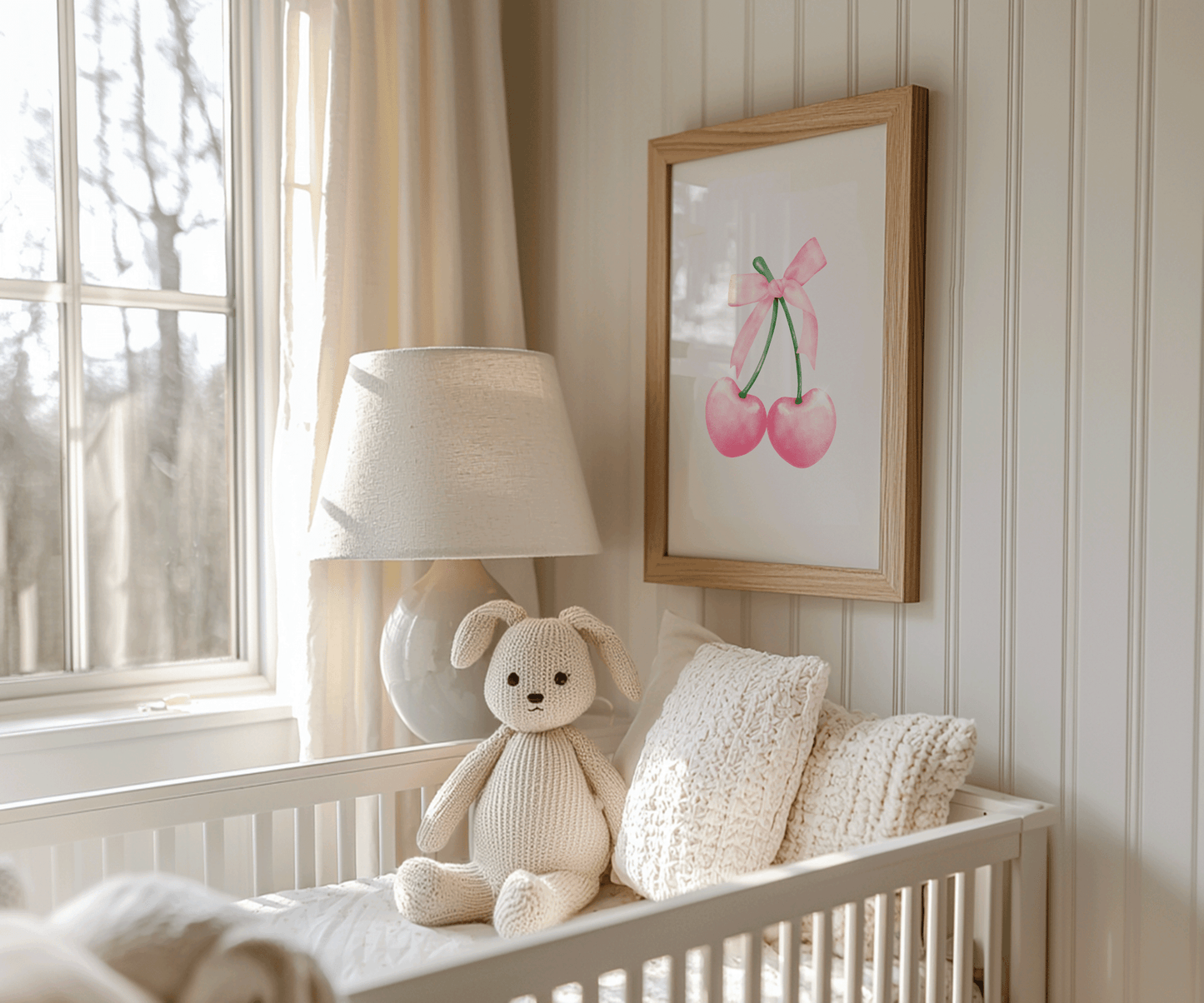Cherry Bow Nursery Wall Art | Canvas Art, Art Prints & Framed Canvas - Buy Wall Art