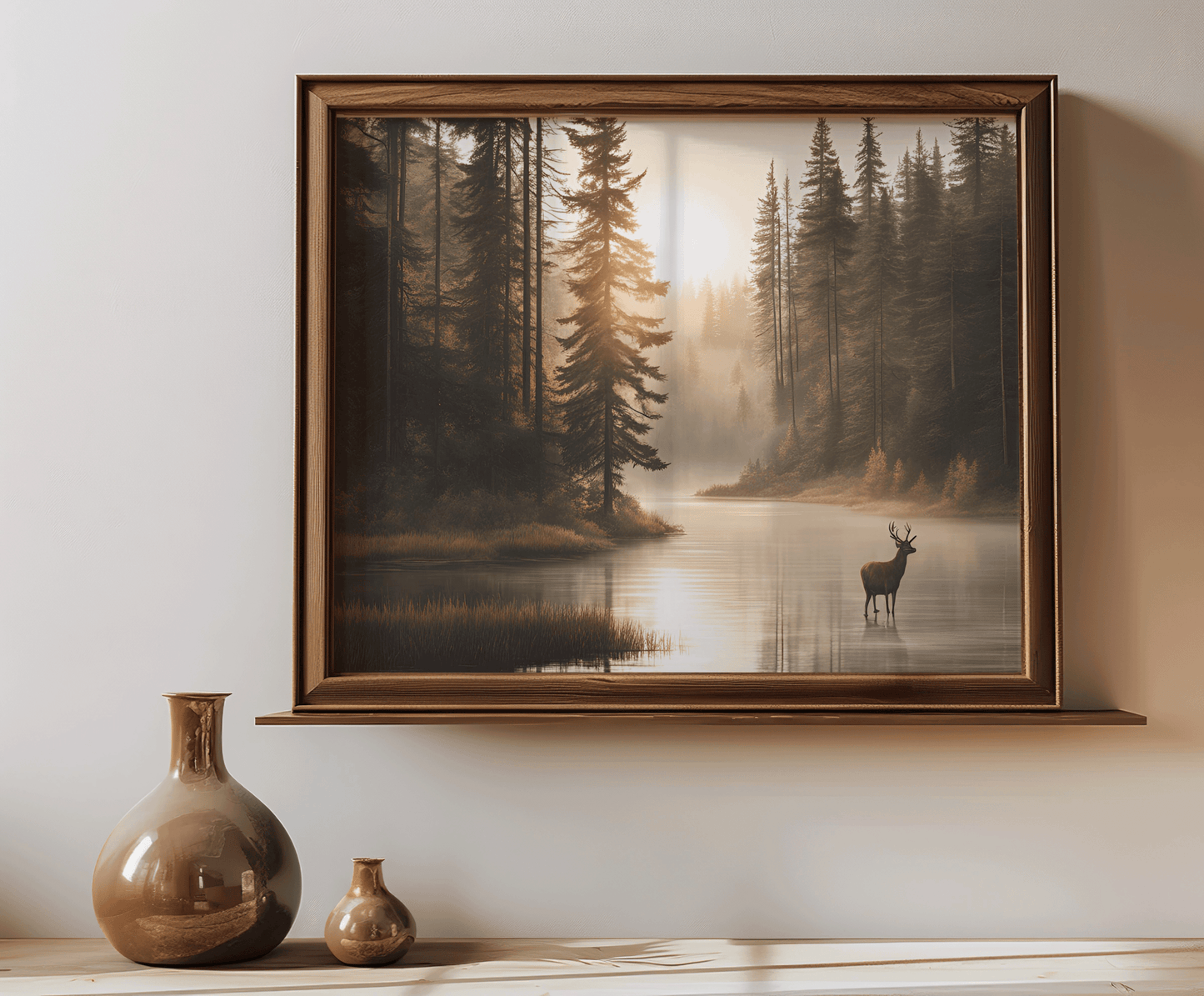 Deer Wall Art – Serene Forest Nature Print | Canvas Art, Art Prints & Framed Canvas - Buy Wall Art