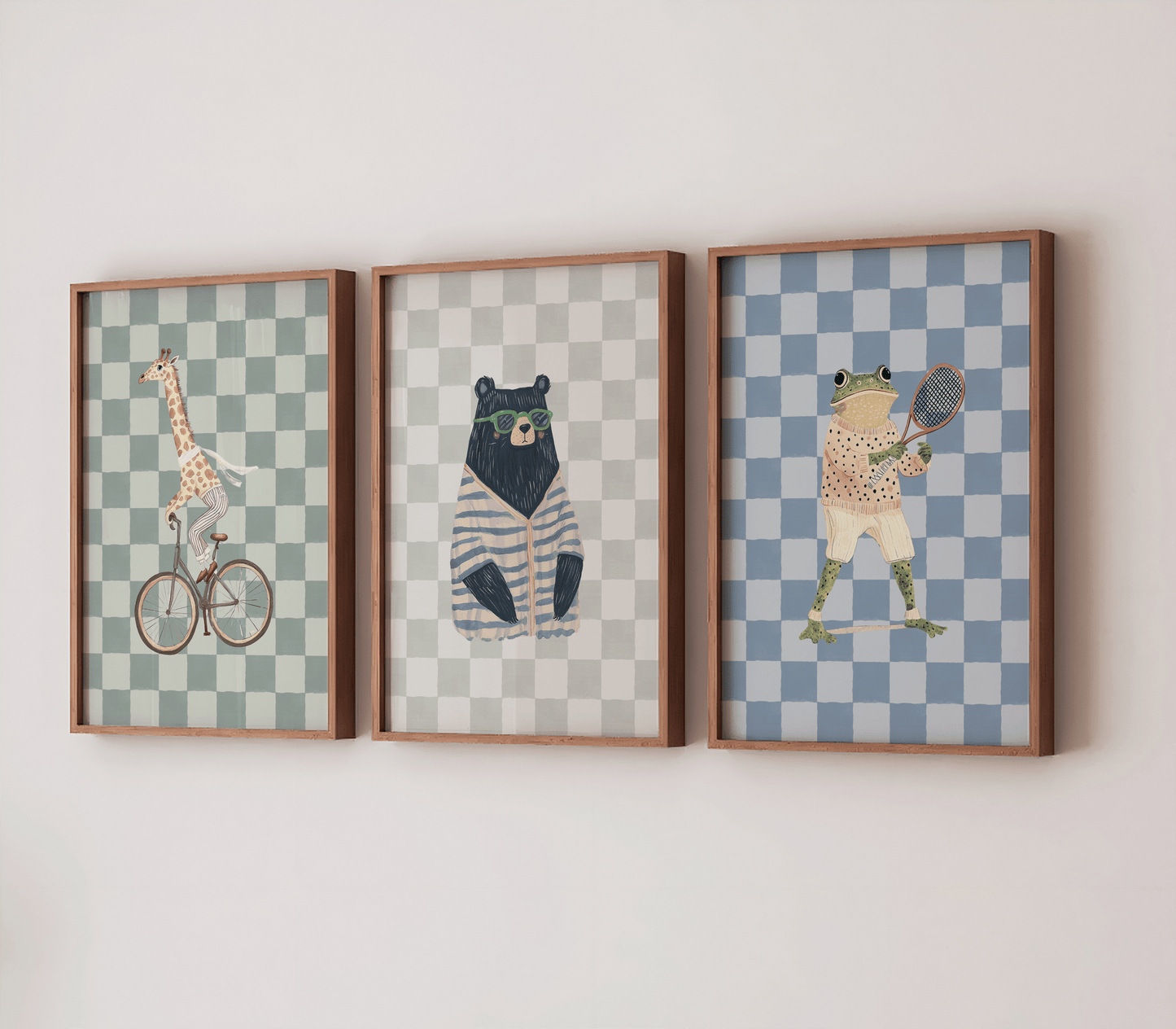 Funky Bear Nursery Wall Art Print – Boys Nursery, Bedroom & Playroom Wall Decor - Buy Wall Art