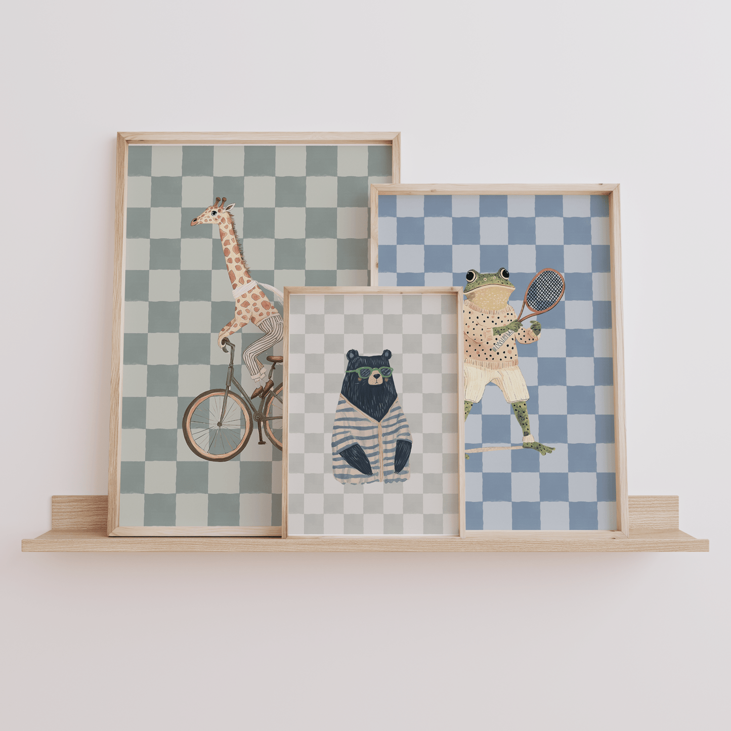 Funky Bear Nursery Wall Art Print – Boys Nursery, Bedroom & Playroom Wall Decor - Buy Wall Art