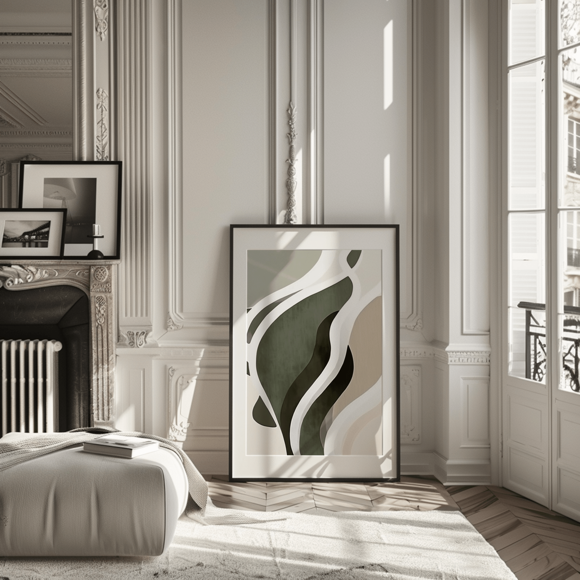 Green Beige Abstract Art 1 | Canvas Art, Art Prints & Framed Canvas - Buy Wall Art