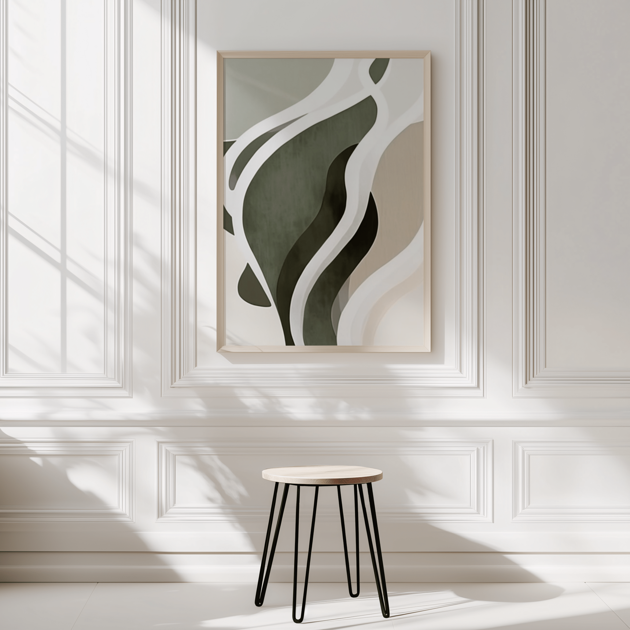 Green Beige Abstract Art 1 | Canvas Art, Art Prints & Framed Canvas - Buy Wall Art