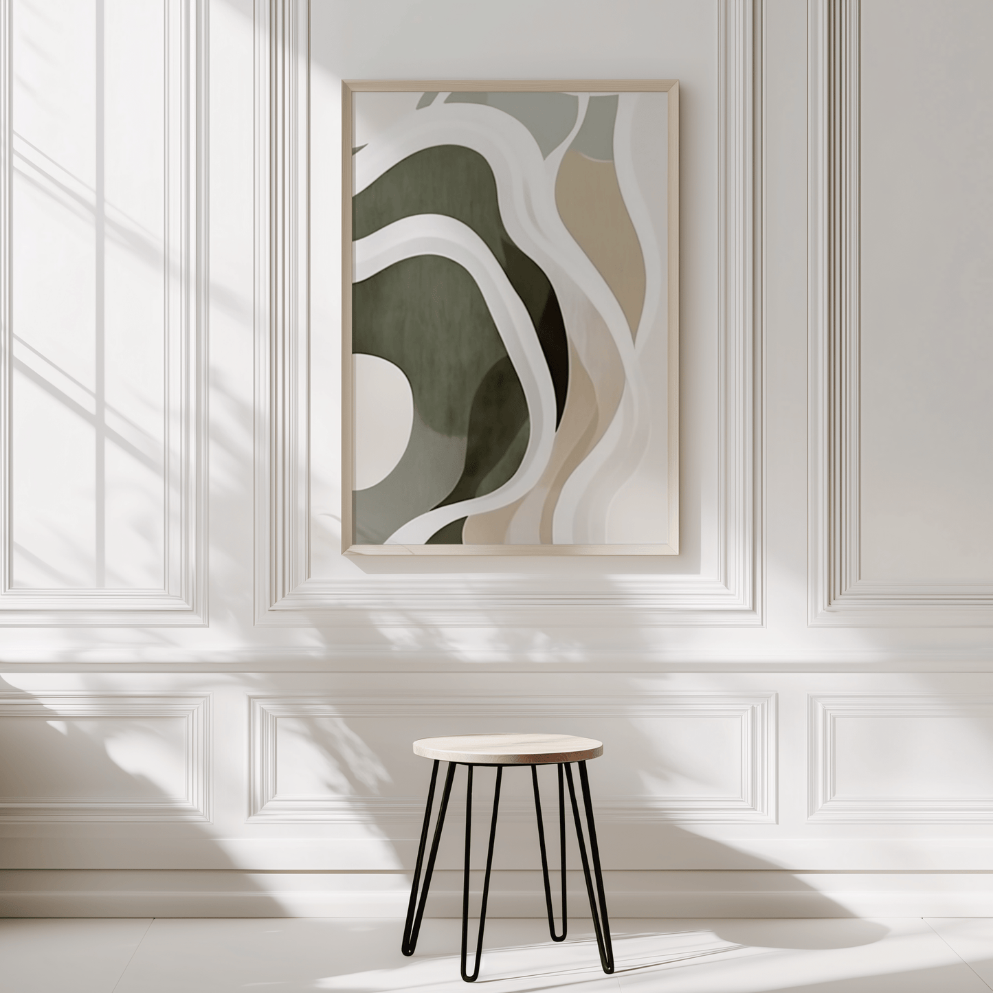 Green Beige Abstract Wall Art 2 | Canvas Art, Art Prints & Framed Canvas - Buy Wall Art