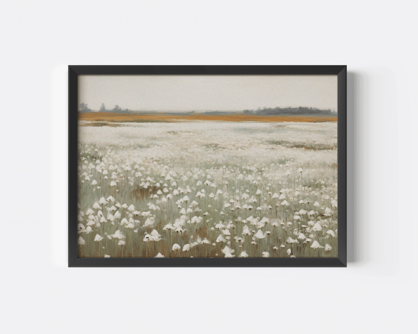 Muted Landscape Wall Art – Minimalist Botanical Canvas Print for Living Room or Bedroom - Buy Wall Art