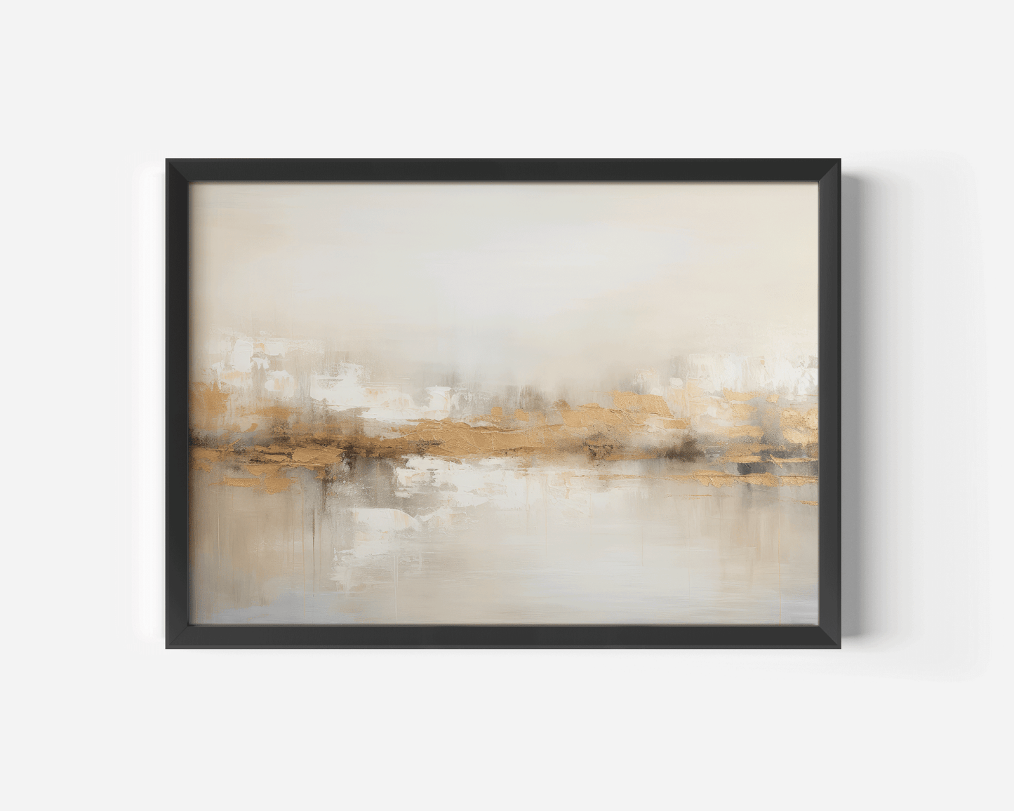 Neutral Gold Abstract Wall Art - Modern Luxury Canvas Print | Textured Landscape Painting for Living Room or Office - Buy Wall Art