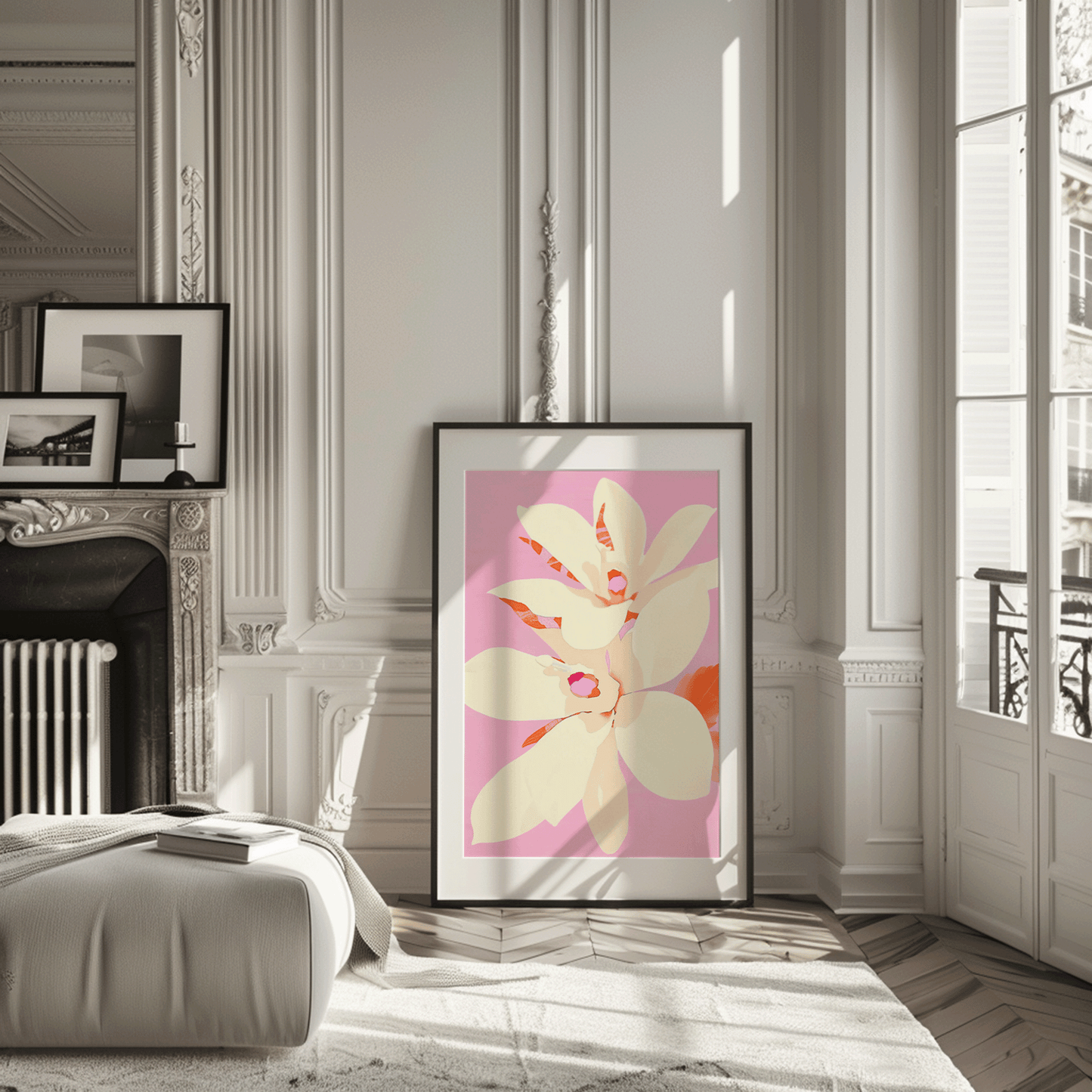 Pink and Orange Botanical Artwork | Canvas Art, Art Prints & Framed Canvas - Buy Wall Art