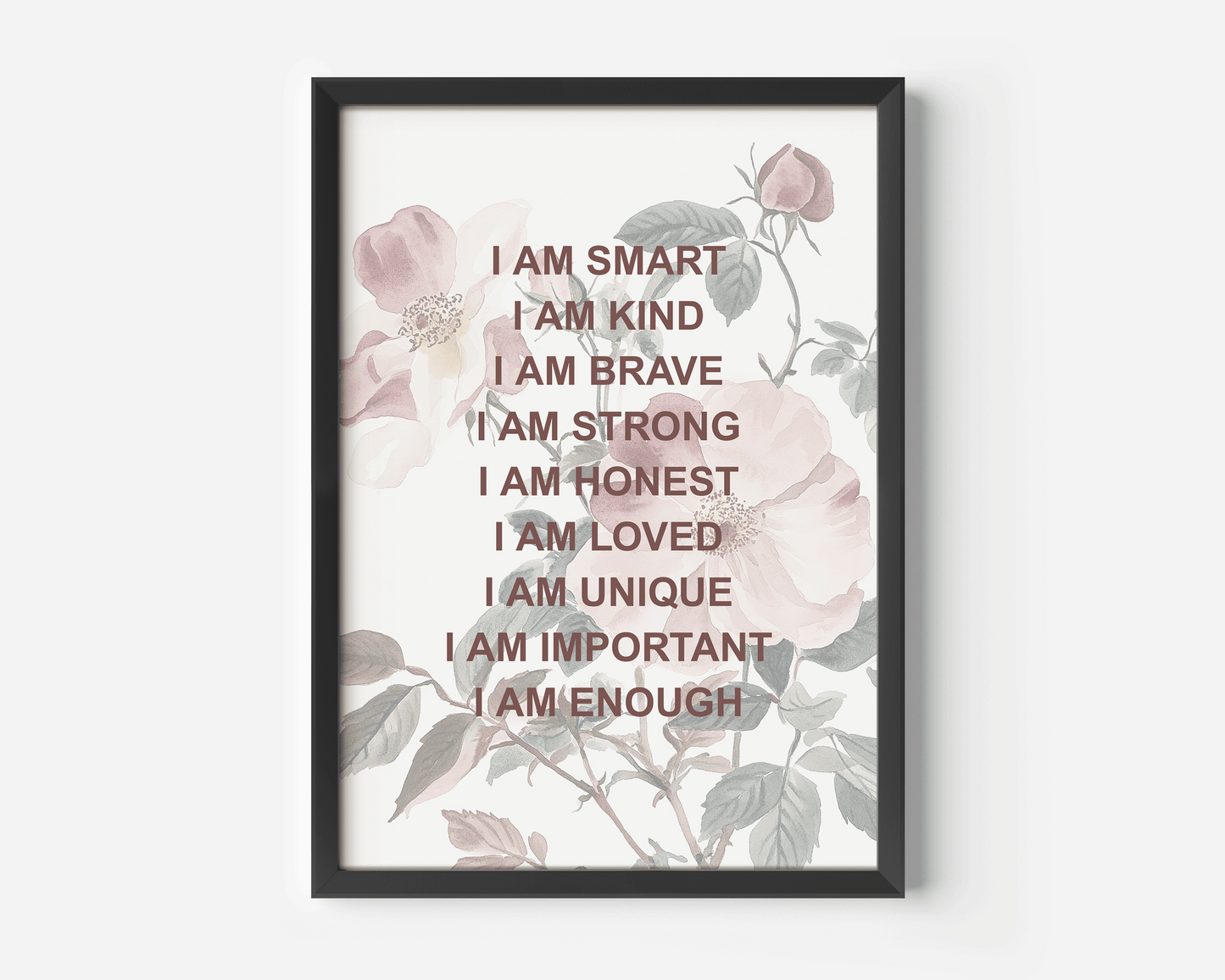 Positive Affirmations for Kids Wall Art With Wildflowers | Canvas Art, Art Prints & Framed Canvas, Botanical Positive Affirmations Wall Art Print, Inspirational Nursery Affirmations for Kids, I am Kind Loved Brave Enough, affirmation wall art
affirmations for kid
i am kind loved
i am brave enough
kids inspirational
nursery wall art
boho nursery decor
positive affirmation
neutral nursery
boho floral print
vintage botanical
bedroom office art
nursery classroom daycare art
motivational quotes
inspiring quotes