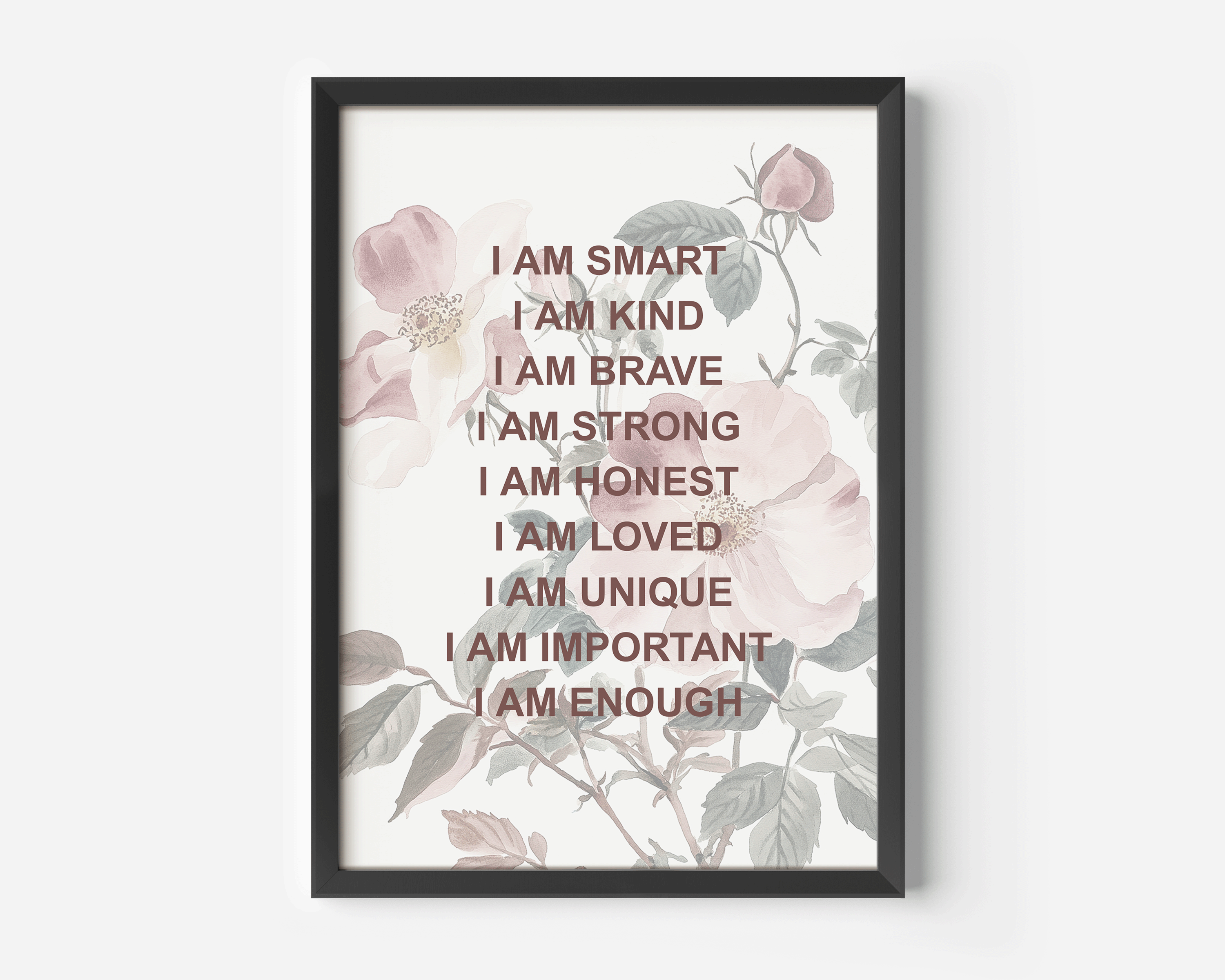 Positive Affirmations for Kids Wall Art With Wildflowers | Canvas Art, Art Prints & Framed Canvas, Botanical Positive Affirmations Wall Art Print, Inspirational Nursery Affirmations for Kids, I am Kind Loved Brave Enough, affirmation wall art
affirmations for kid
i am kind loved
i am brave enough
kids inspirational
nursery wall art
boho nursery decor
positive affirmation
neutral nursery
boho floral print
vintage botanical
bedroom office art
nursery classroom daycare art
motivational quotes
inspiring quotes