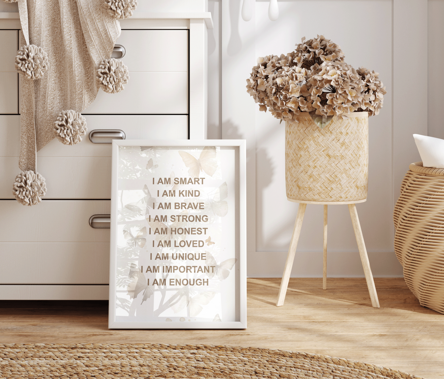 Positive Affirmations for Kids Wall Art With Butterflies | Canvas Art, Art Prints & Framed Canvas | Buy Wall Art, Positive Affirmations For Kids Wall Art, Montessori Wall Art, I am Loved Kind Brave Important, Inspirational Nursery Art, affirmation wall art
affirmations for kid
i am kind loved
i am brave enough
kids inspirational
nursery wall art
boho nursery decor
positive affirmation
neutral nursery
butterflies wall art
nursery kids bedroom
montessori wall art
boho vintage print