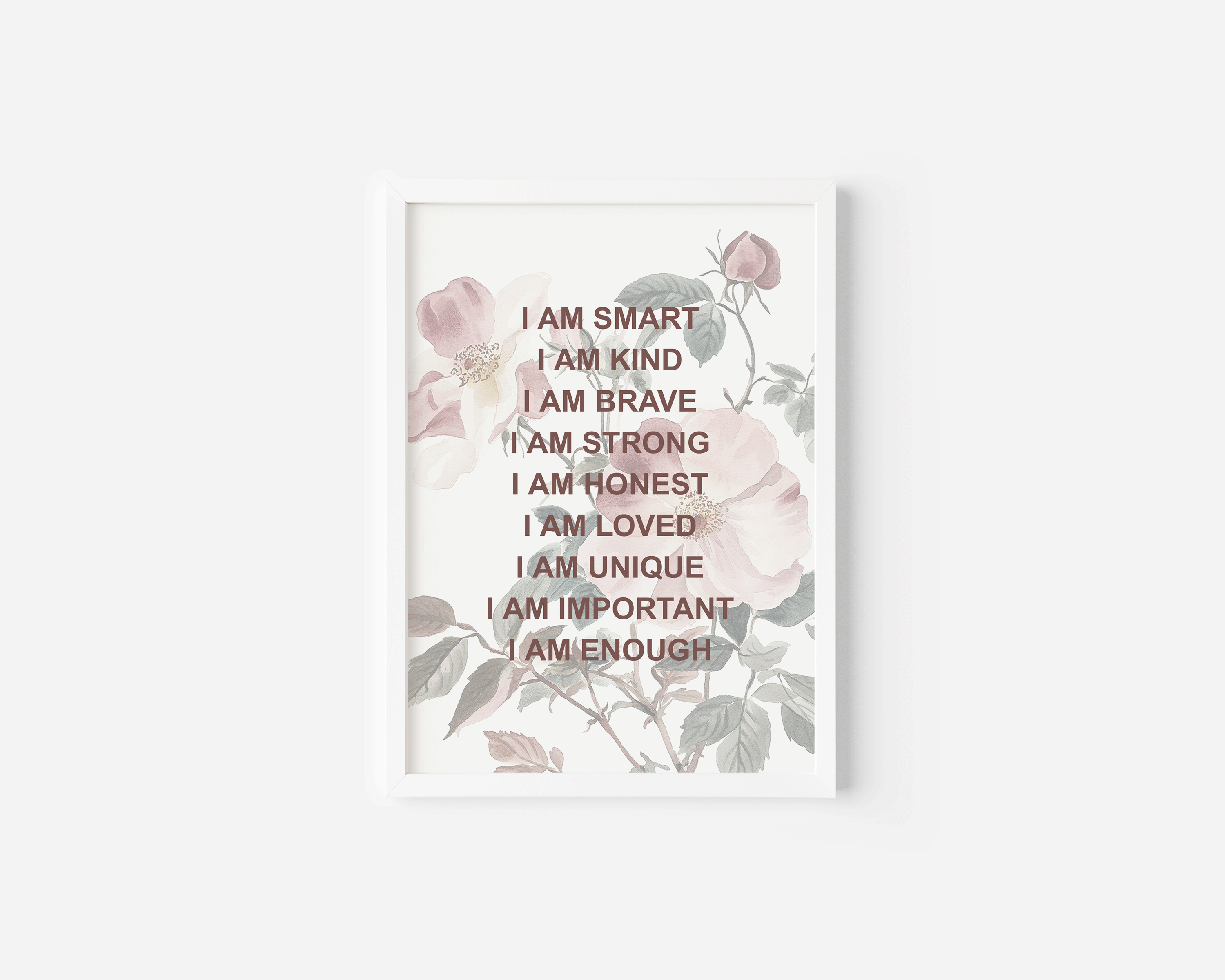 Positive Affirmations for Kids Wall Art With Wildflowers | Canvas Art, Art Prints & Framed Canvas, Botanical Positive Affirmations Wall Art Print, Inspirational Nursery Affirmations for Kids, I am Kind Loved Brave Enough, affirmation wall art
affirmations for kid
i am kind loved
i am brave enough
kids inspirational
nursery wall art
boho nursery decor
positive affirmation
neutral nursery
boho floral print
vintage botanical
bedroom office art
nursery classroom daycare art
motivational quotes
inspiring quotes