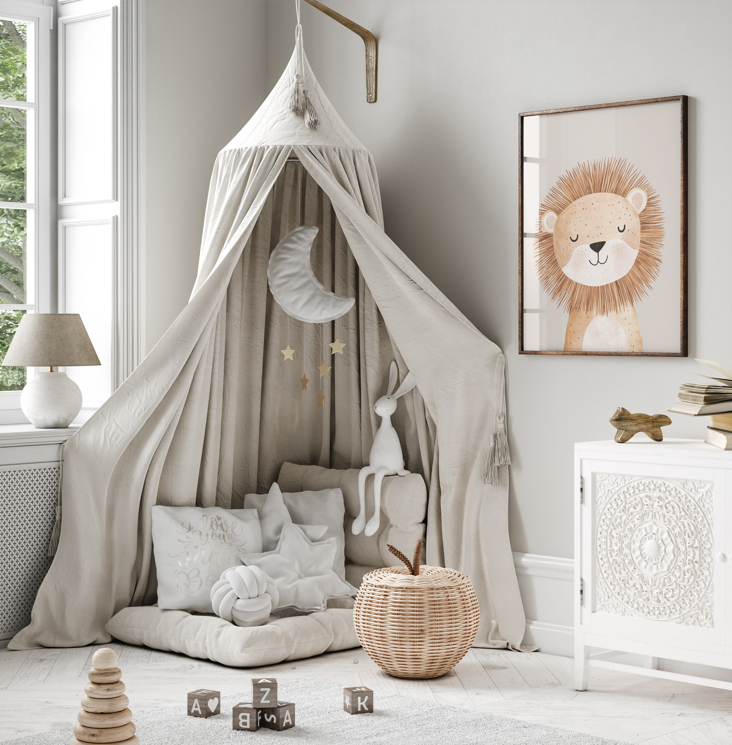 Lion Nursery Wall Art | Canvas Art, Art Prints & Framed Canvas, boho vintage safari zoo animal prints lion cub nursery playroom bedroom daycare wall art print, watercolor girl boy toddler neutral lion nursery wall art canvas frame print