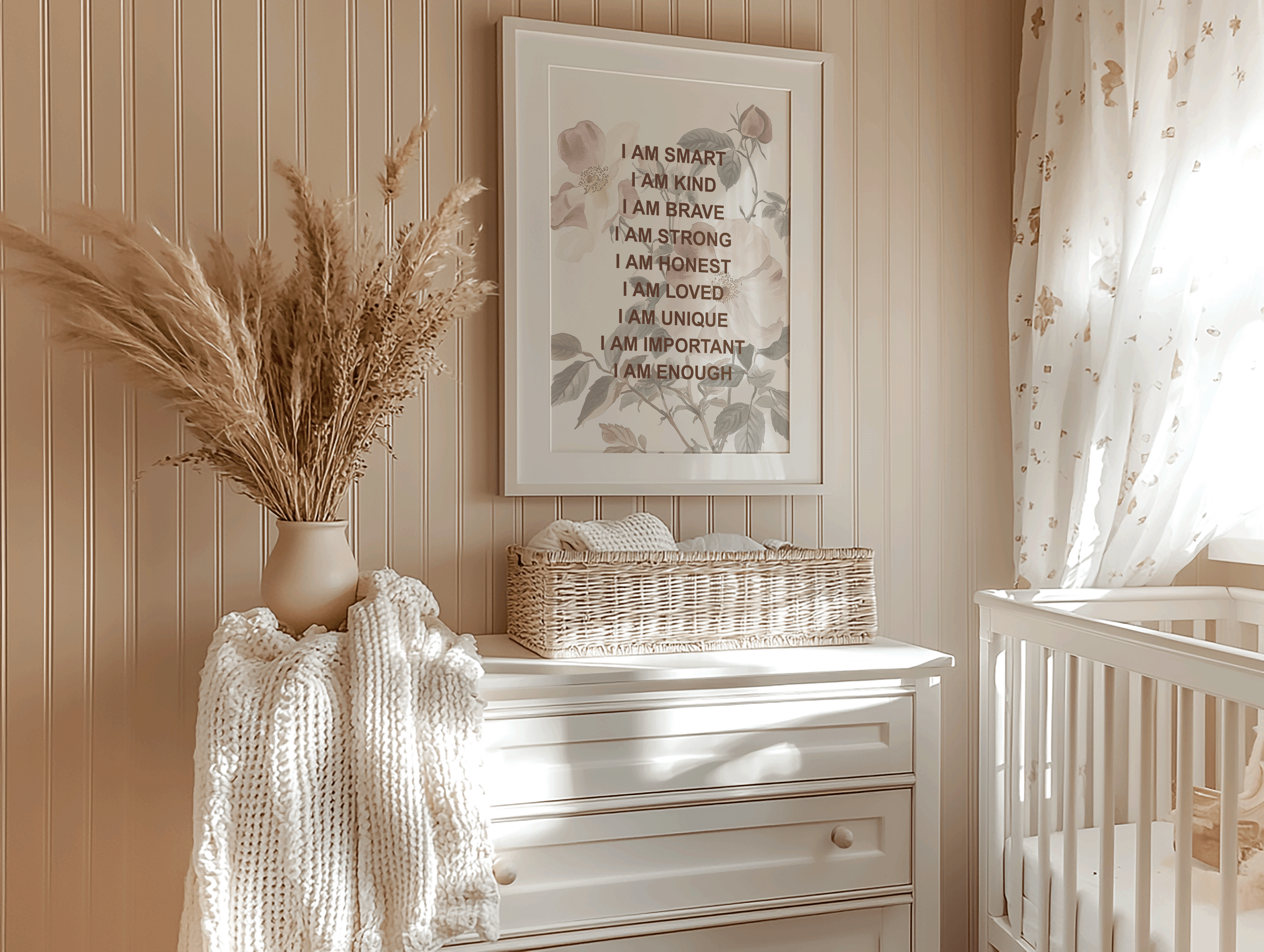 Positive Affirmations for Kids Wall Art With Wildflowers | Canvas Art, Art Prints & Framed Canvas, Botanical Positive Affirmations Wall Art Print, Inspirational Nursery Affirmations for Kids, I am Kind Loved Brave Enough, affirmation wall art
affirmations for kid
i am kind loved
i am brave enough
kids inspirational
nursery wall art
boho nursery decor
positive affirmation
neutral nursery
boho floral print
vintage botanical
bedroom office art
nursery classroom daycare art
motivational quotes
inspiring quotes