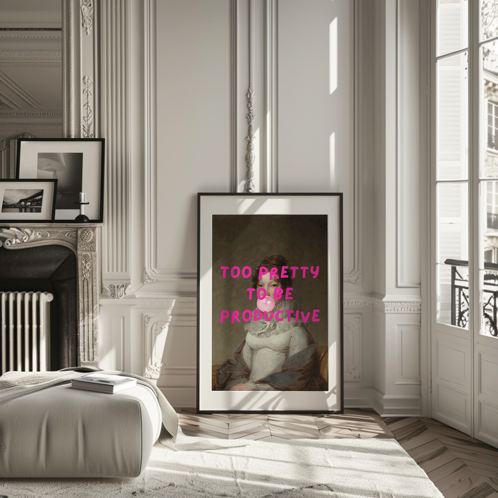 Too Pretty to Be Productive - Funny Feminine Wall Art | Canvas Art, Art Prints & Framed Canvas - Buy Wall Art