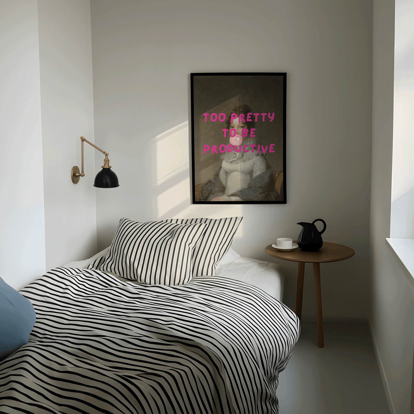 Too Pretty to Be Productive - Funny Feminine Wall Art | Canvas Art, Art Prints & Framed Canvas - Buy Wall Art