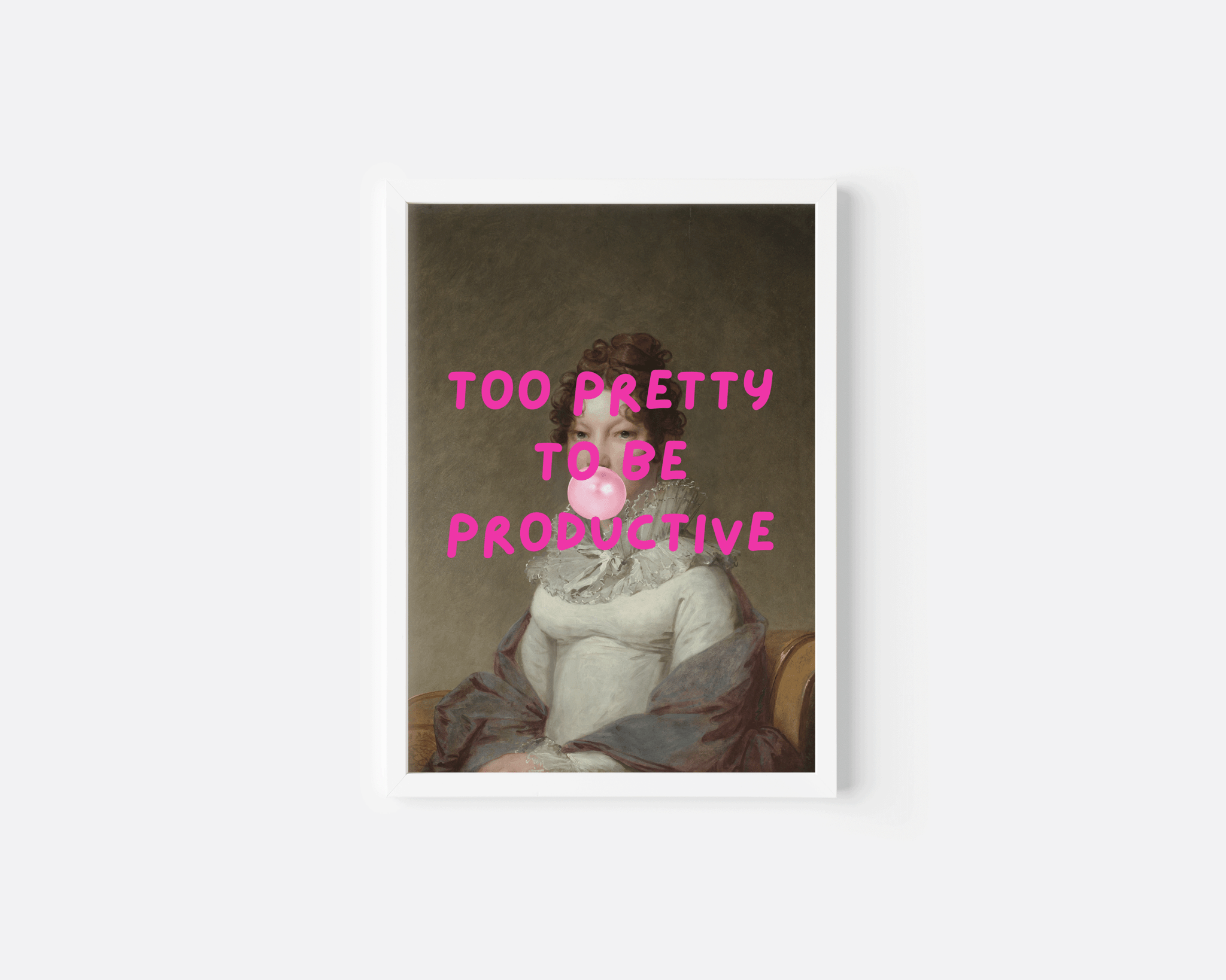 Too Pretty to Be Productive - Funny Feminine Wall Art | Canvas Art, Art Prints & Framed Canvas - Buy Wall Art