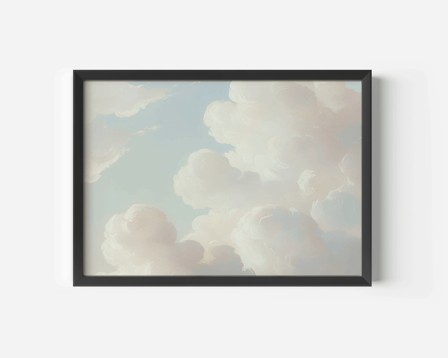 Vintage Cloud Wall Art Print | Soft Sky Canvas Print for Bedroom, Living Room & Entryway - Buy Wall Art