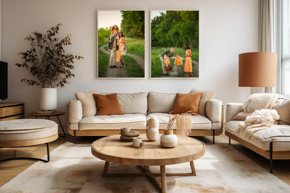 personalized family portrait wall art for home
