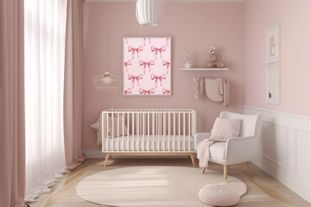 Wall decor ideas for baby girl nursery