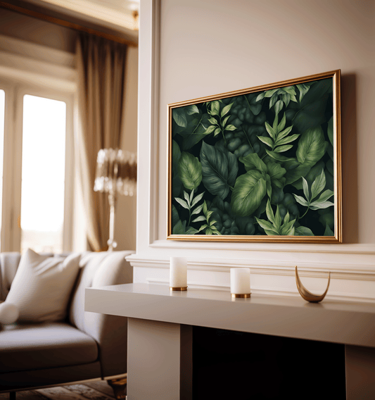 Why Botanical Wall Art Is Perfect for Any Room, monstera dark emerald green leaf leaves botanical flower canvas wall art for living room bedroom hallways bathroom nature landscape art