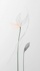 Delicate abstract floral illustration on white background