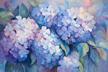 oil painting of hydrangea flower