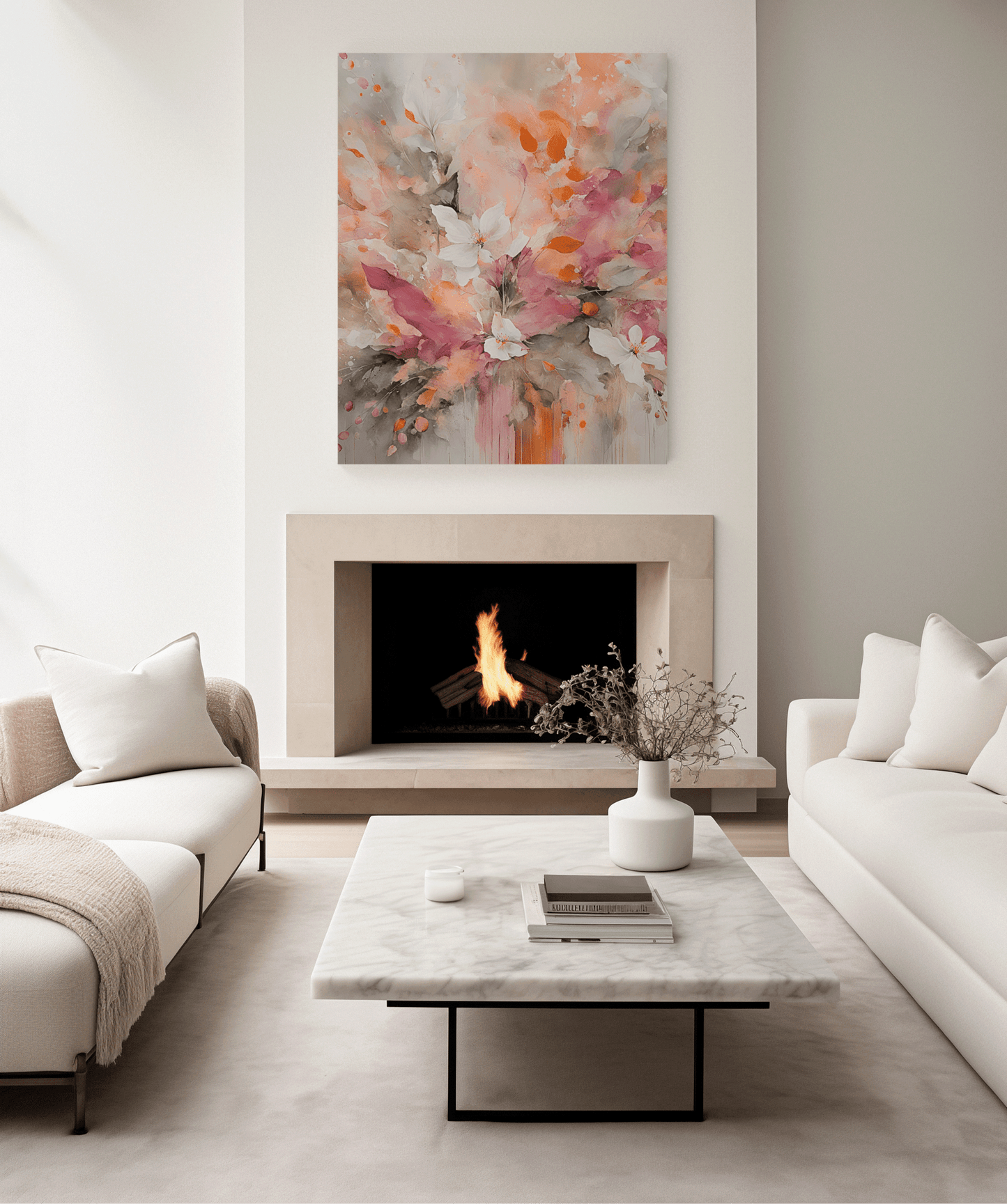 Abstract Art with Flowers | Canvas Art, Art Prints & Framed Canvas - Buy Wall Art