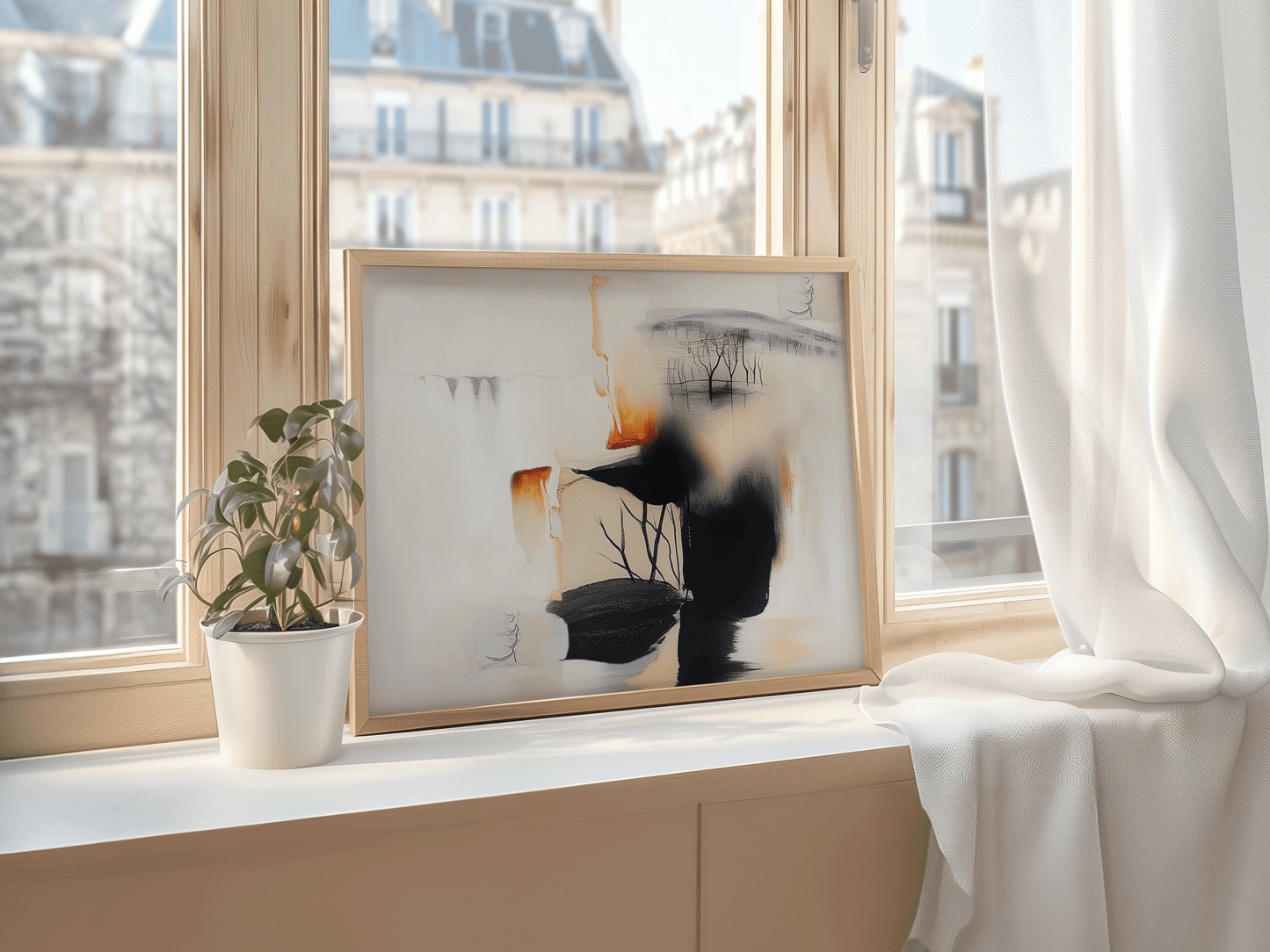 Abstract Black Orange Wall Art | Canvas Art, Art Prints & Framed Canvas - Buy Wall Art