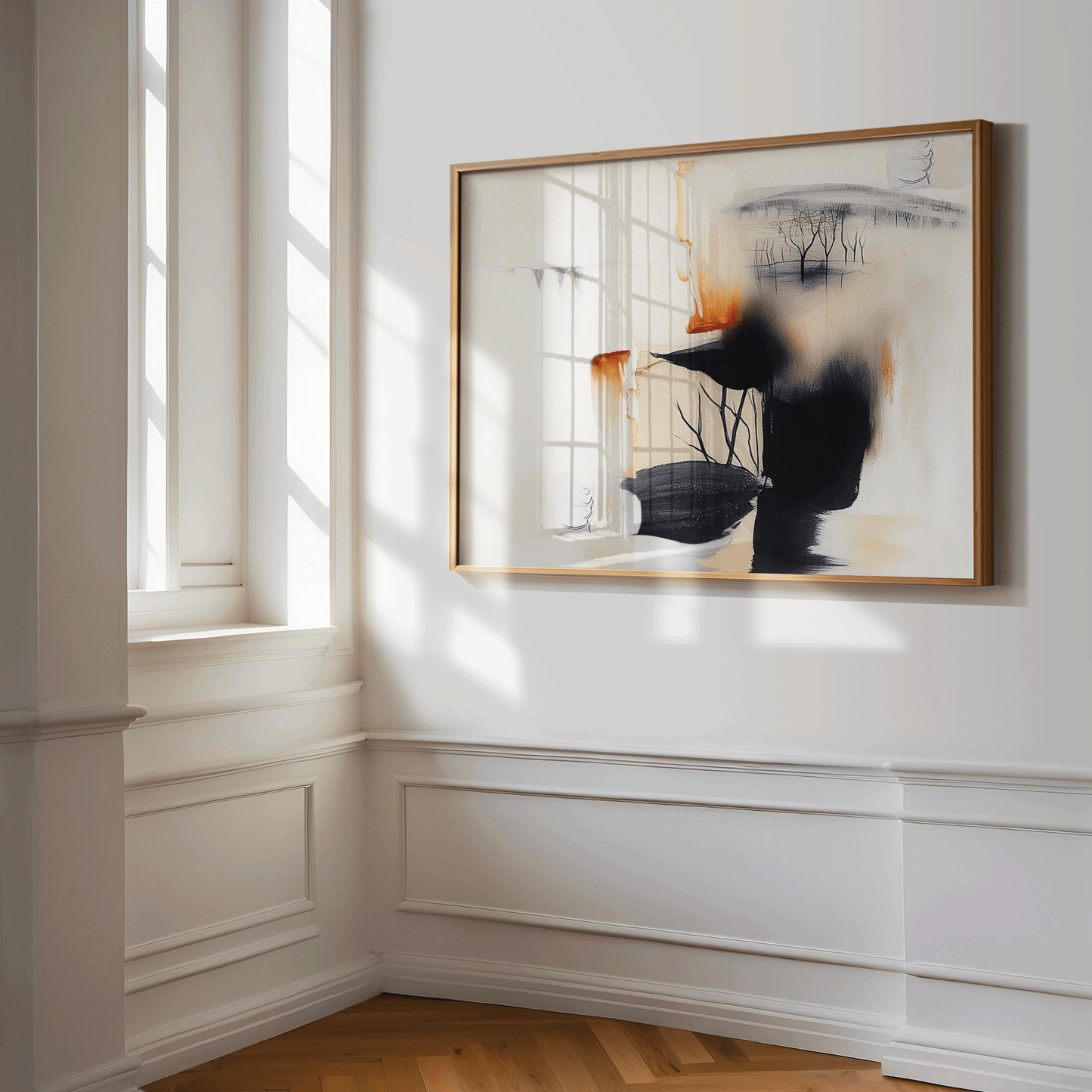 Abstract Black Orange Wall Art | Canvas Art, Art Prints & Framed Canvas - Buy Wall Art