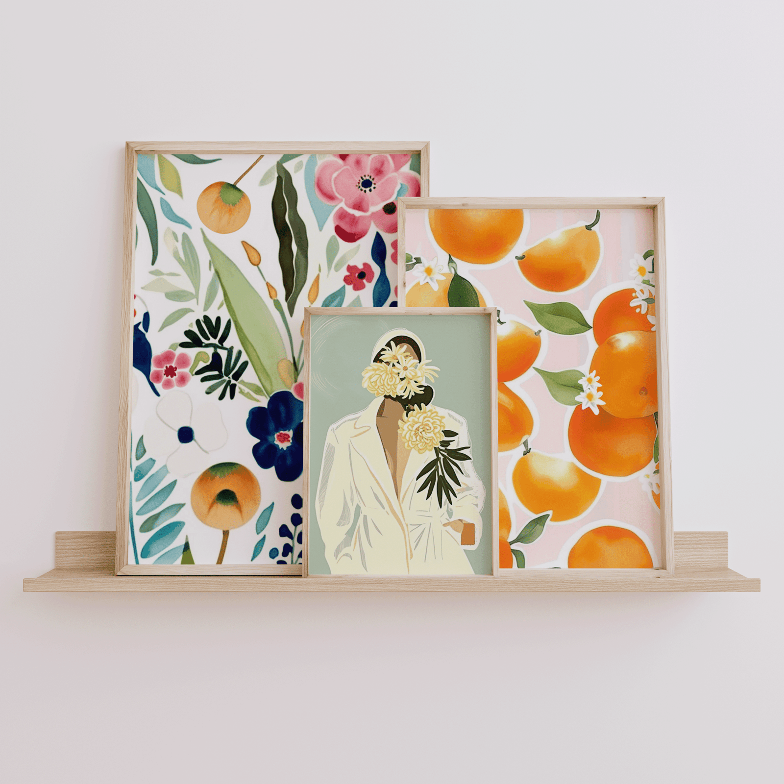 Abstract Woman Flowers Print | Canvas Art, Art Prints & Framed Canvas - Buy Wall Art