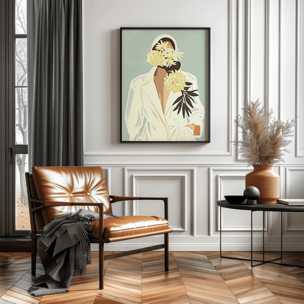 Abstract Woman Flowers Print | Canvas Art, Art Prints & Framed Canvas - Buy Wall Art