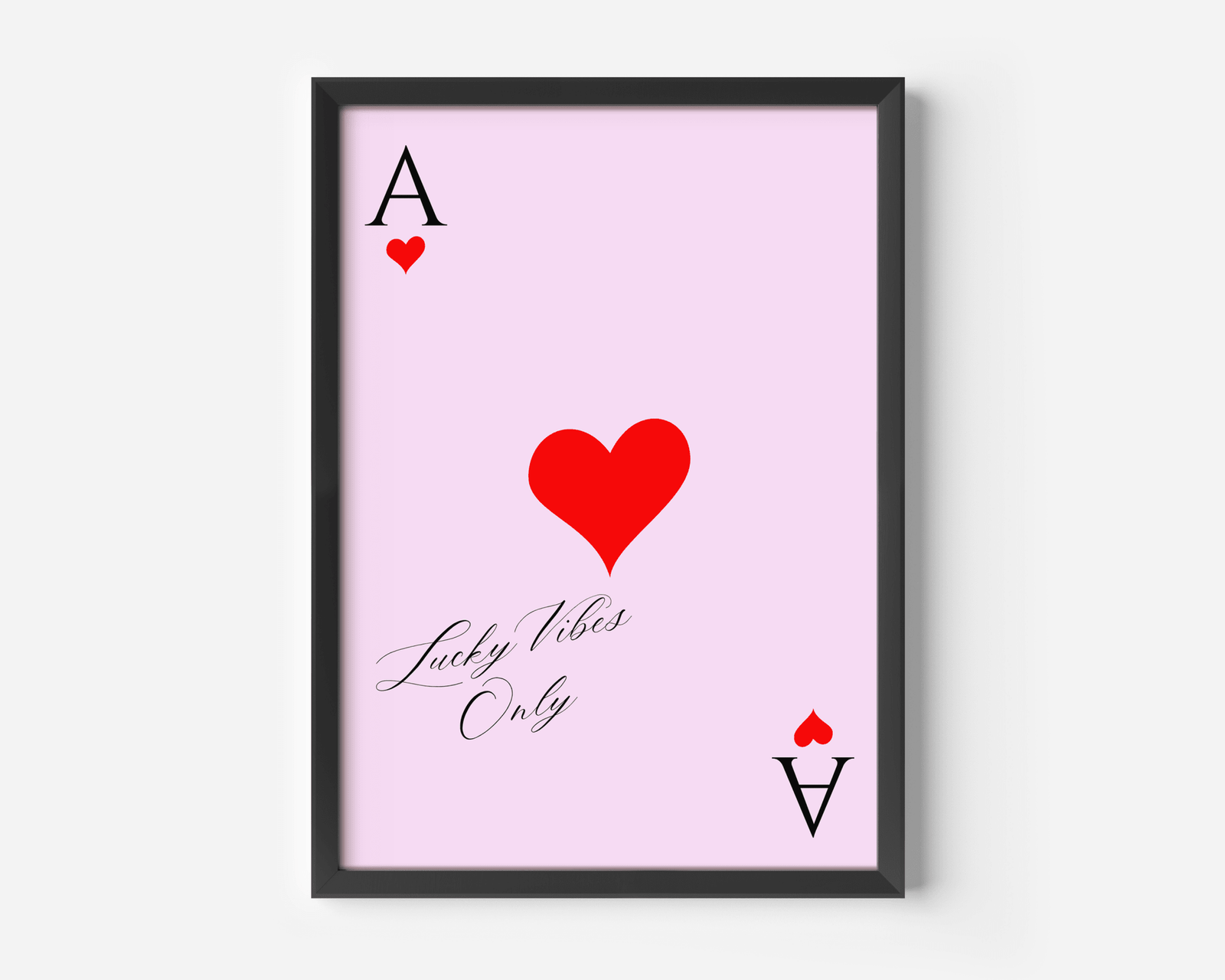Ace of Hearts Pink Red Wall Art | Canvas Art, Art Prints & Framed Canvas - Buy Wall Art