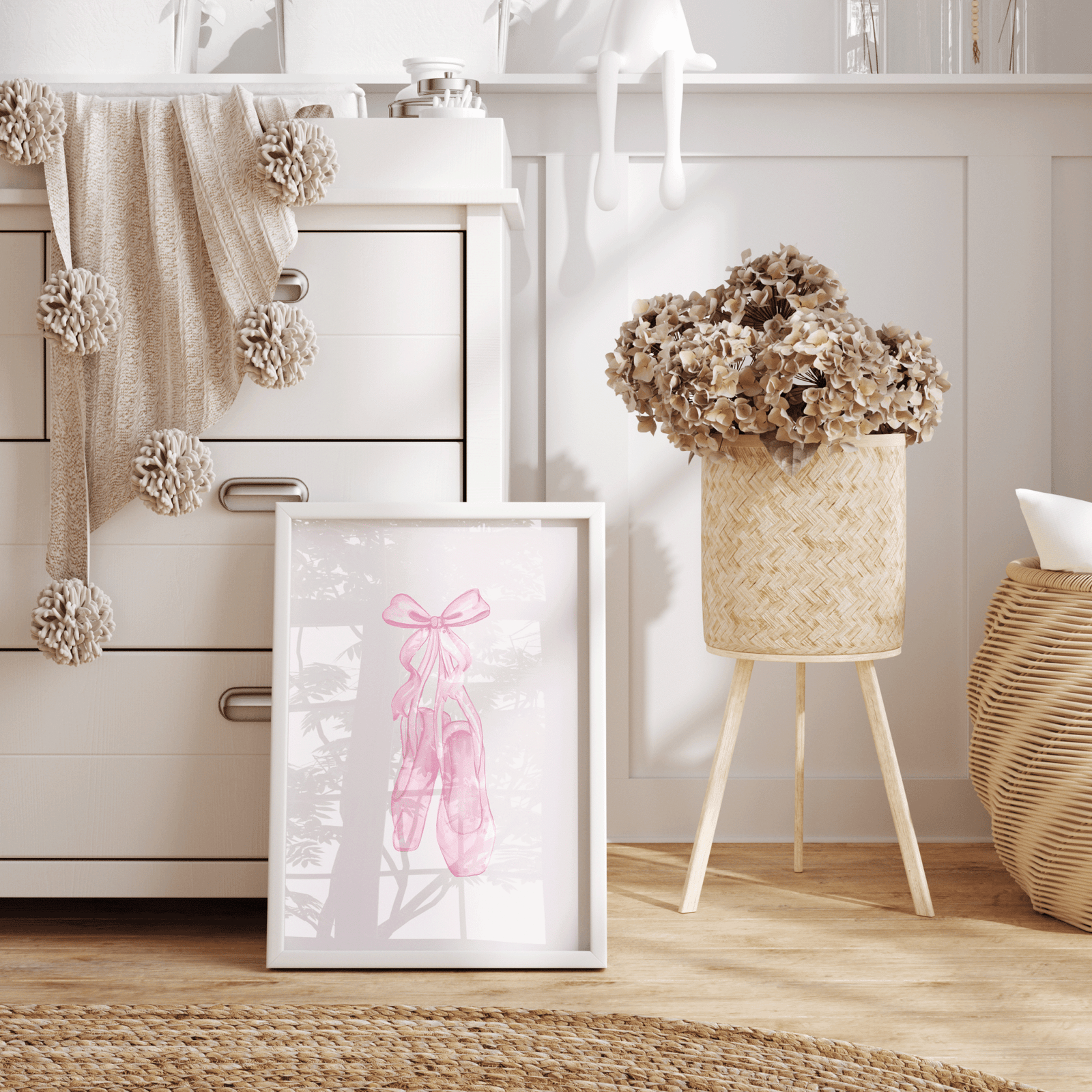 Ballet Slippers Nursery Wall Art | Canvas Art, Art Prints & Framed Canvas - Buy Wall Art