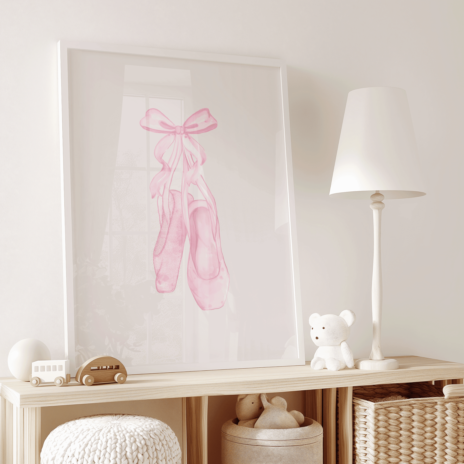 Ballet Slippers Nursery Wall Art | Canvas Art, Art Prints & Framed Canvas - Buy Wall Art