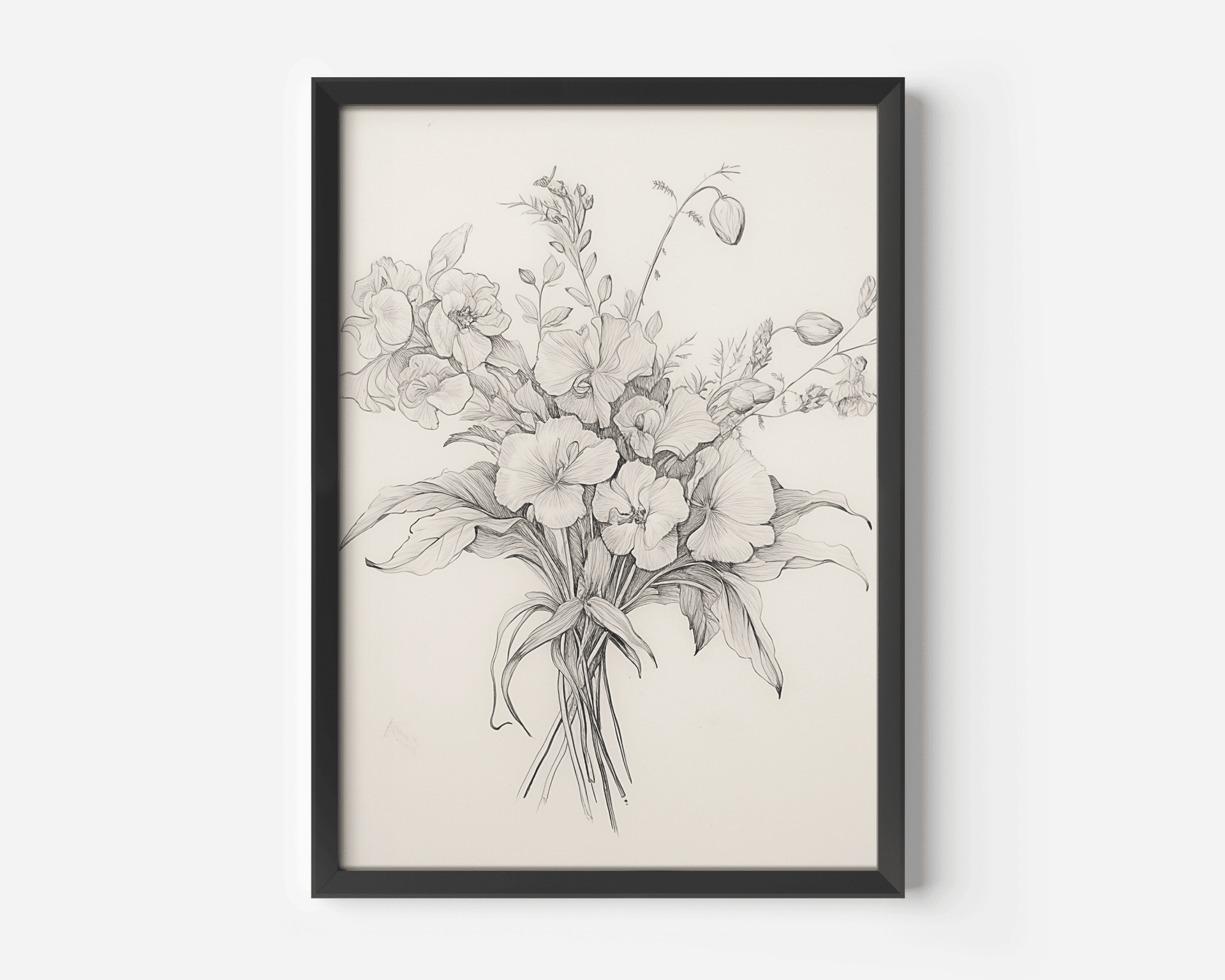 Premium Photo | A vintage floral painting with a bouquet of flowers