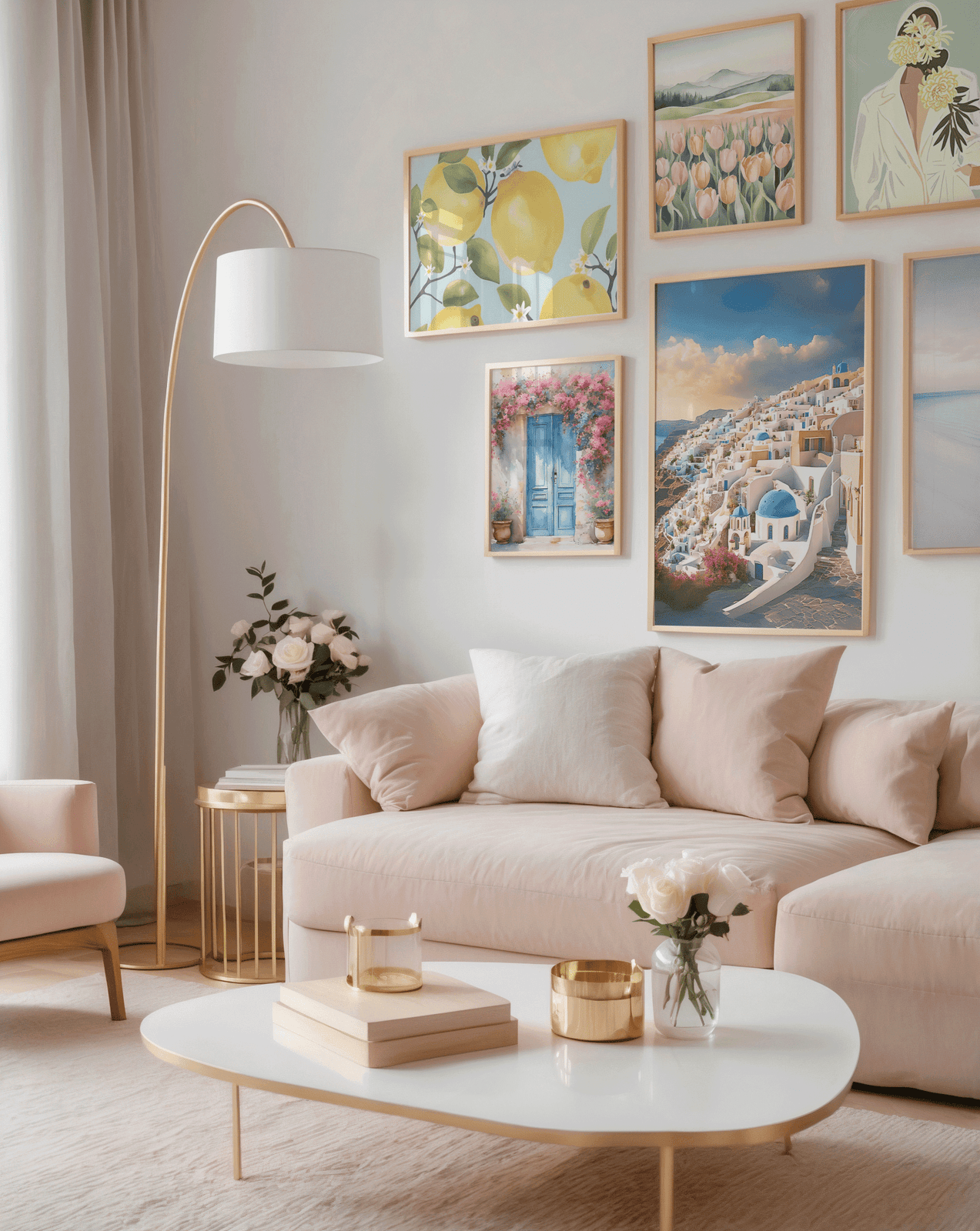 Blue Doors Pink Flowers Wall Art | Canvas Art, Art Prints & Framed Canvas - Buy Wall Art