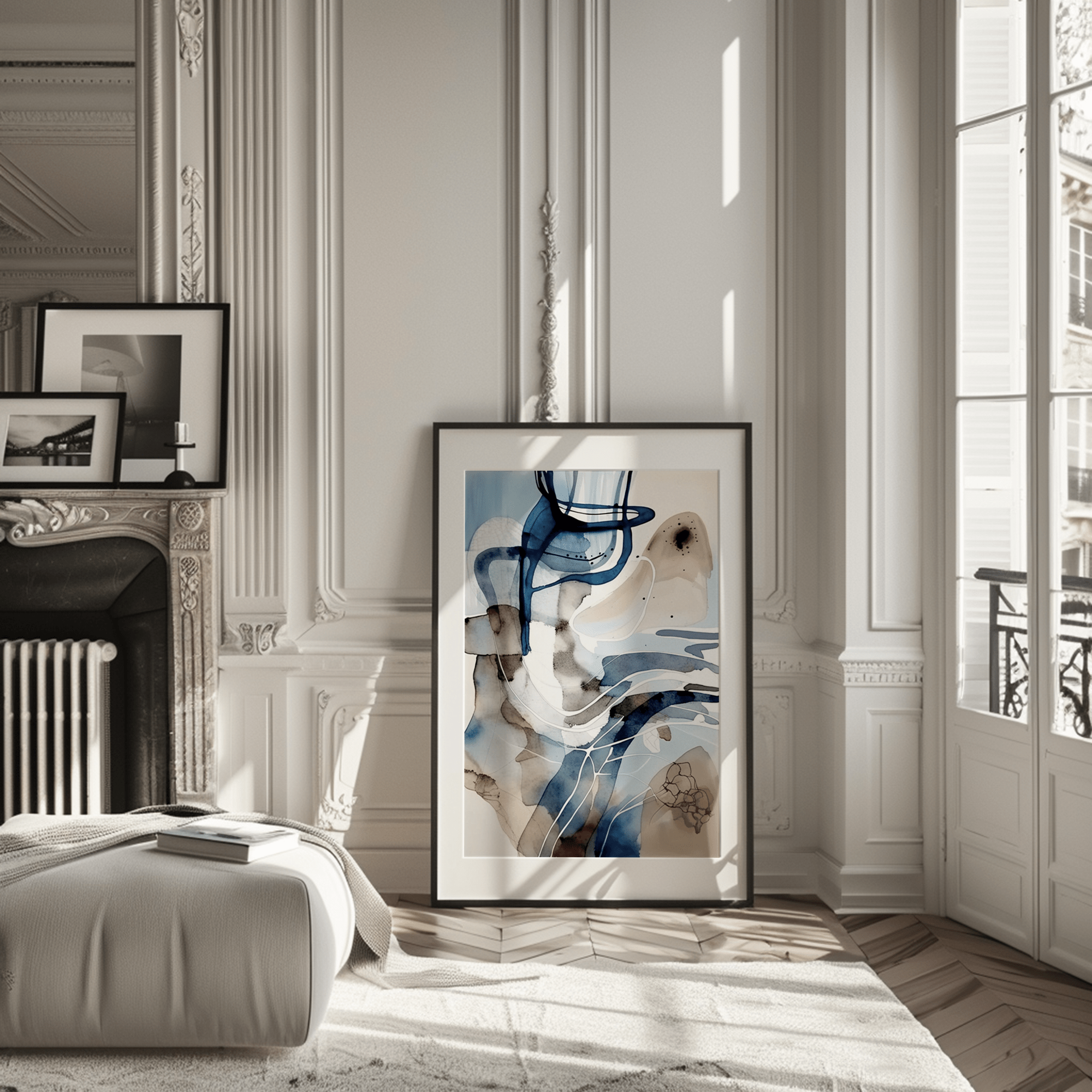 Blue White Abstract Art | Canvas Art, Art Prints & Framed Canvas - Buy Wall Art