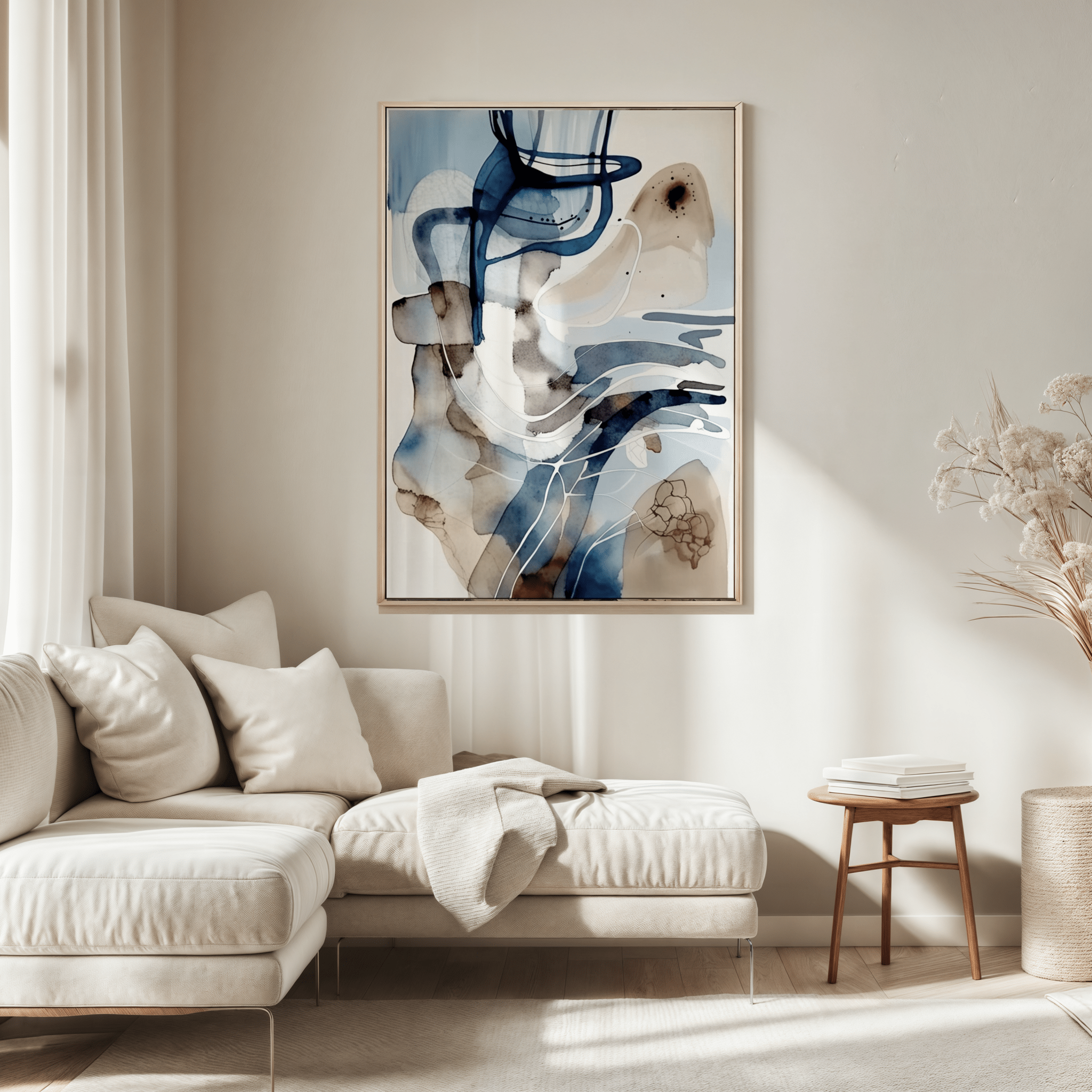 Blue White Abstract Art | Canvas Art, Art Prints & Framed Canvas - Buy Wall Art